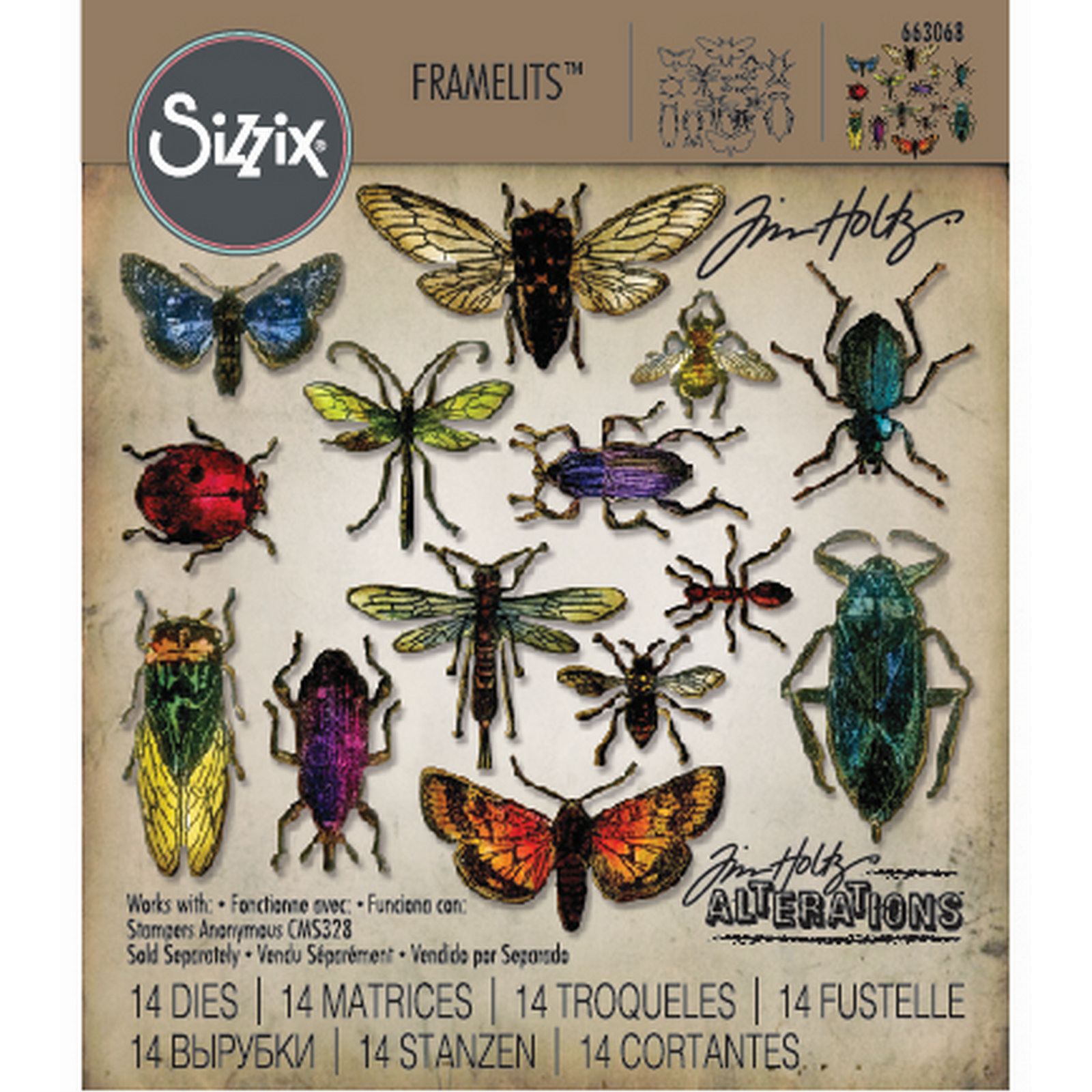 Sizzix • Framelits Die Set Entomology 14pcs