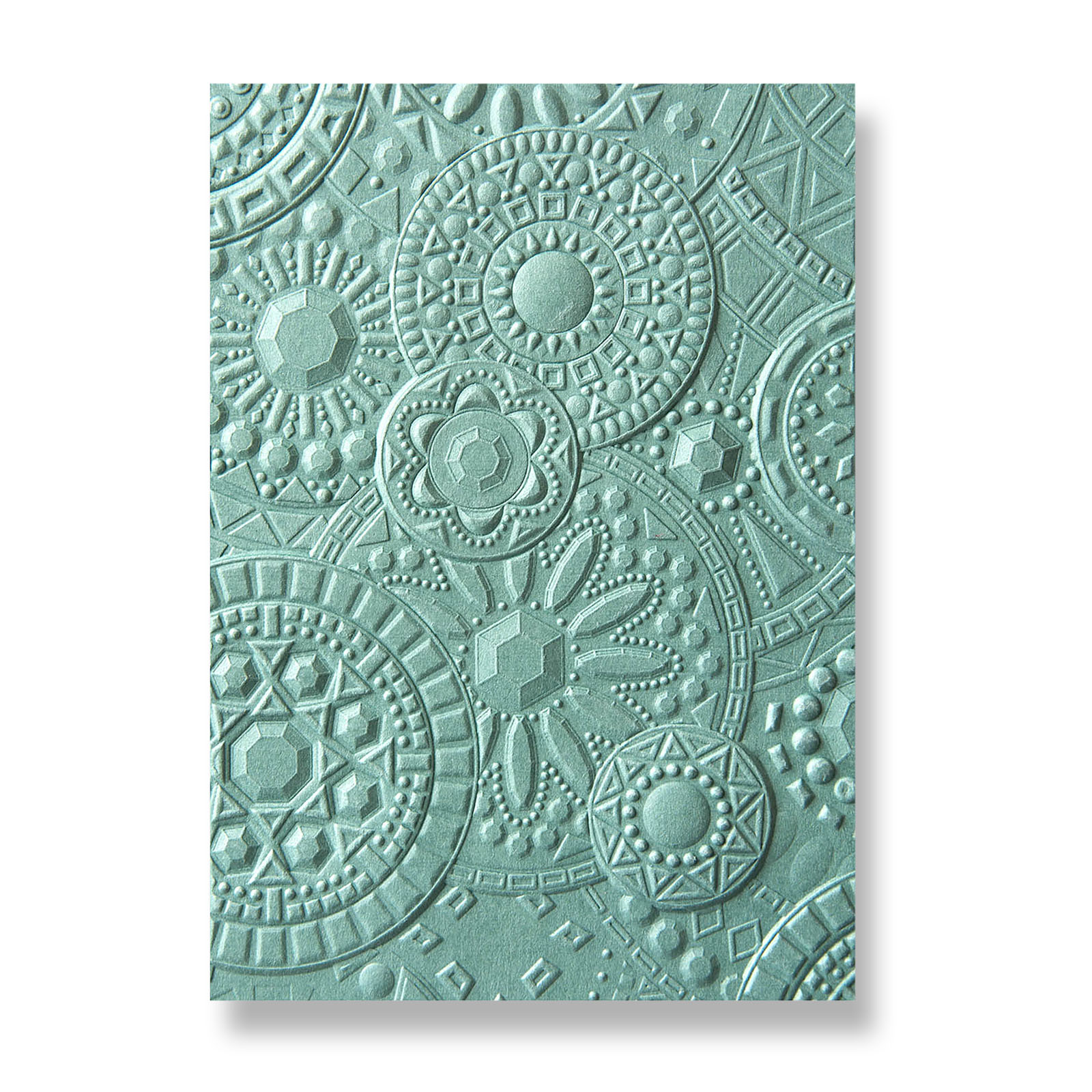 Sizzix • Carpeta de estampado en relieve con textura tridimensional Mosaic Gems de Courtney Chilson