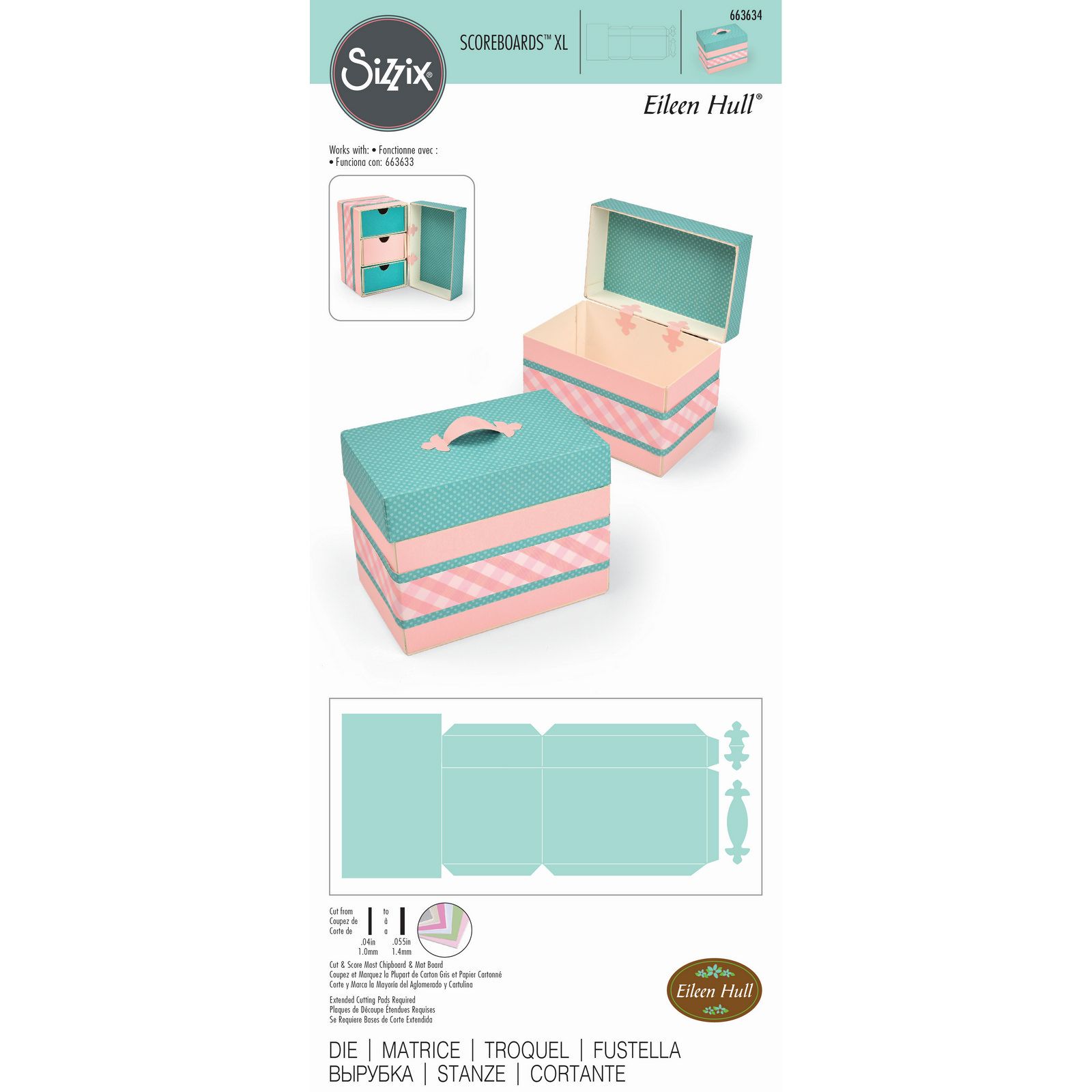 Sizzix • ScoreBoards XL Die Box Treasure di Eileen Hull