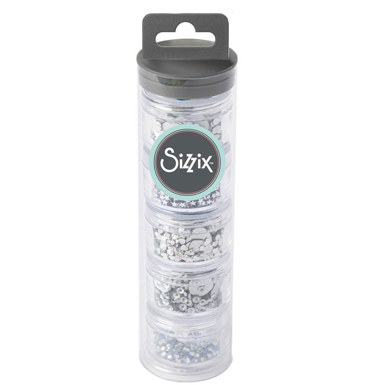 Sizzix • Making Essential Sequins & Beads Silver 5PK