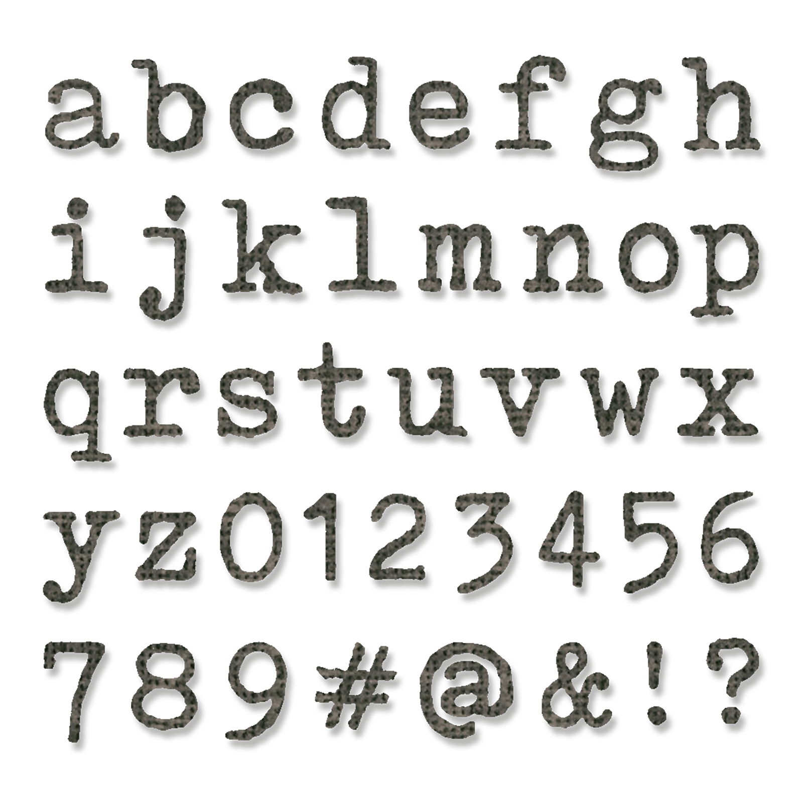 Sizzix • Tim Holtz Thinlits Die Set Alphanumeric Tiny Type Lower