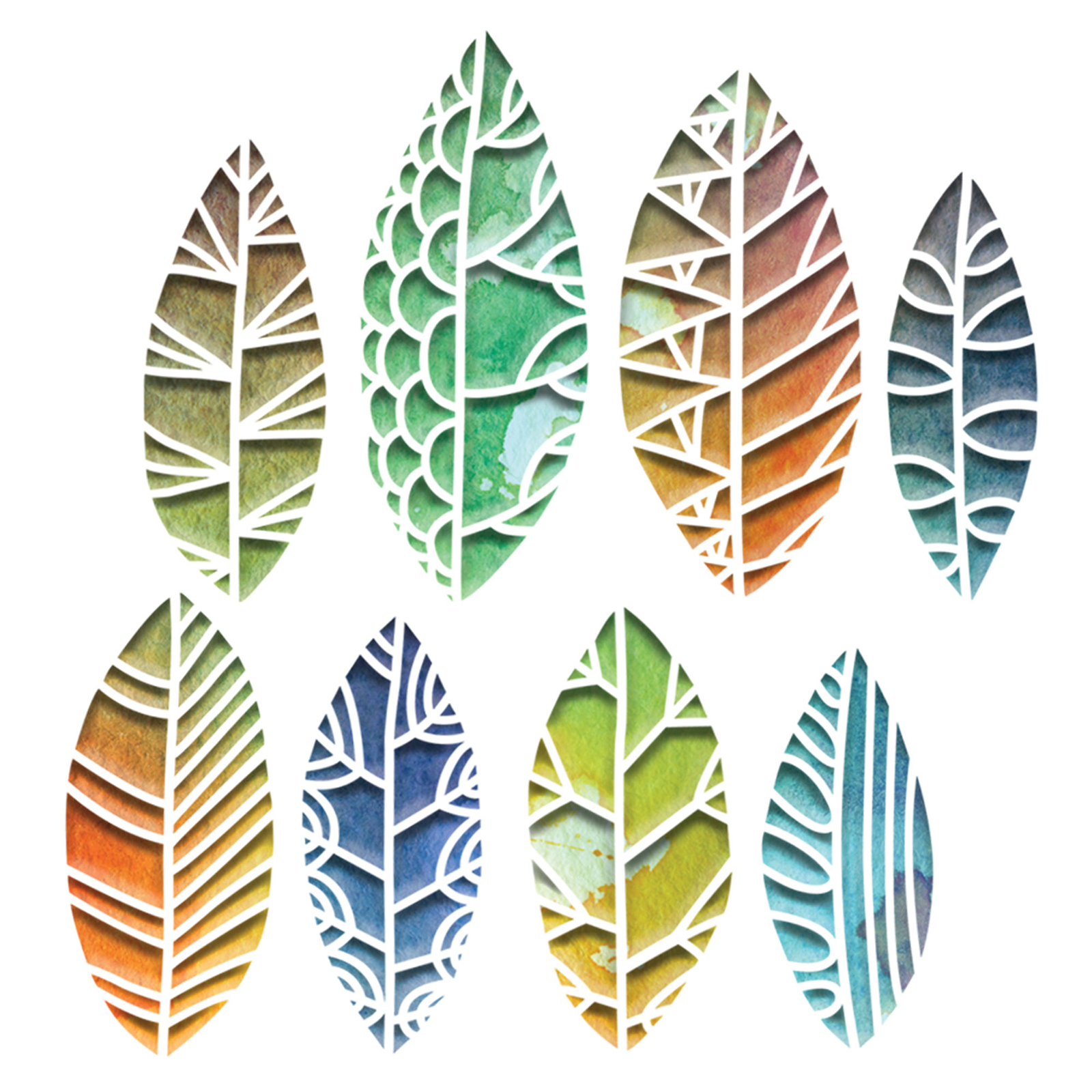 Sizzix • Set di Fustelle Thinlits 8 pezzi con foglie tagliate da Tim Holtz