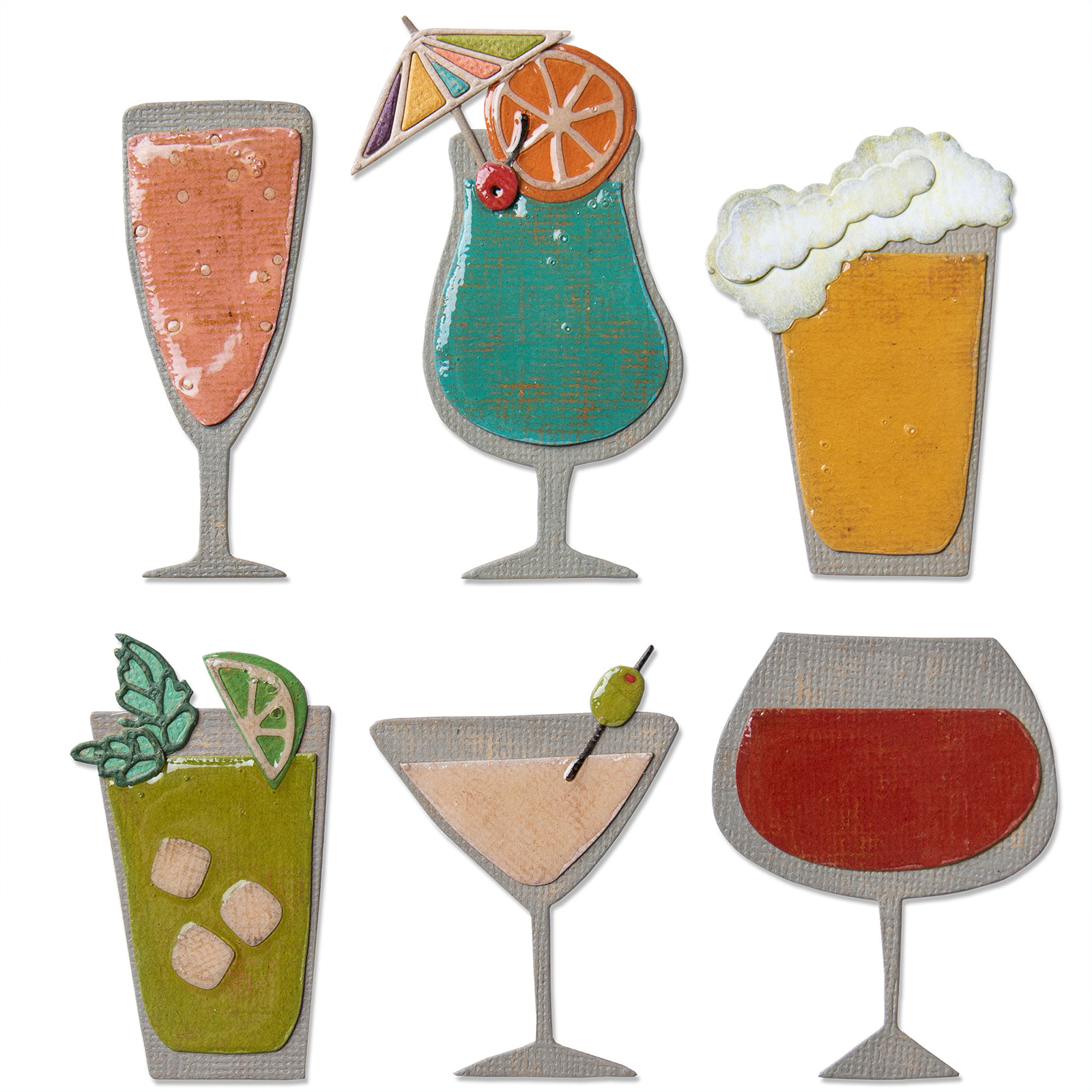Sizzix • Tim Holtz Thinlits Die Set Happy Hour