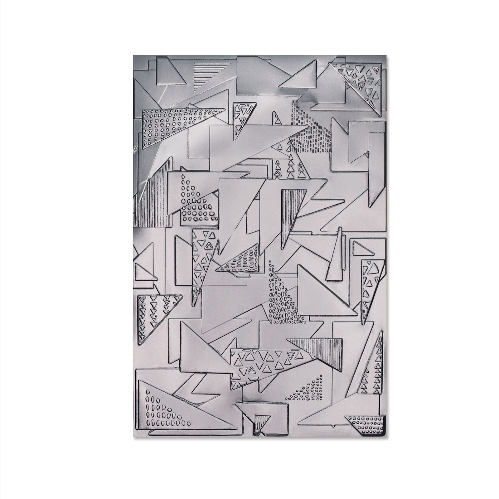 3-D Textured Impressions Embossing Folder Doodle Triangles by Jessica Scott