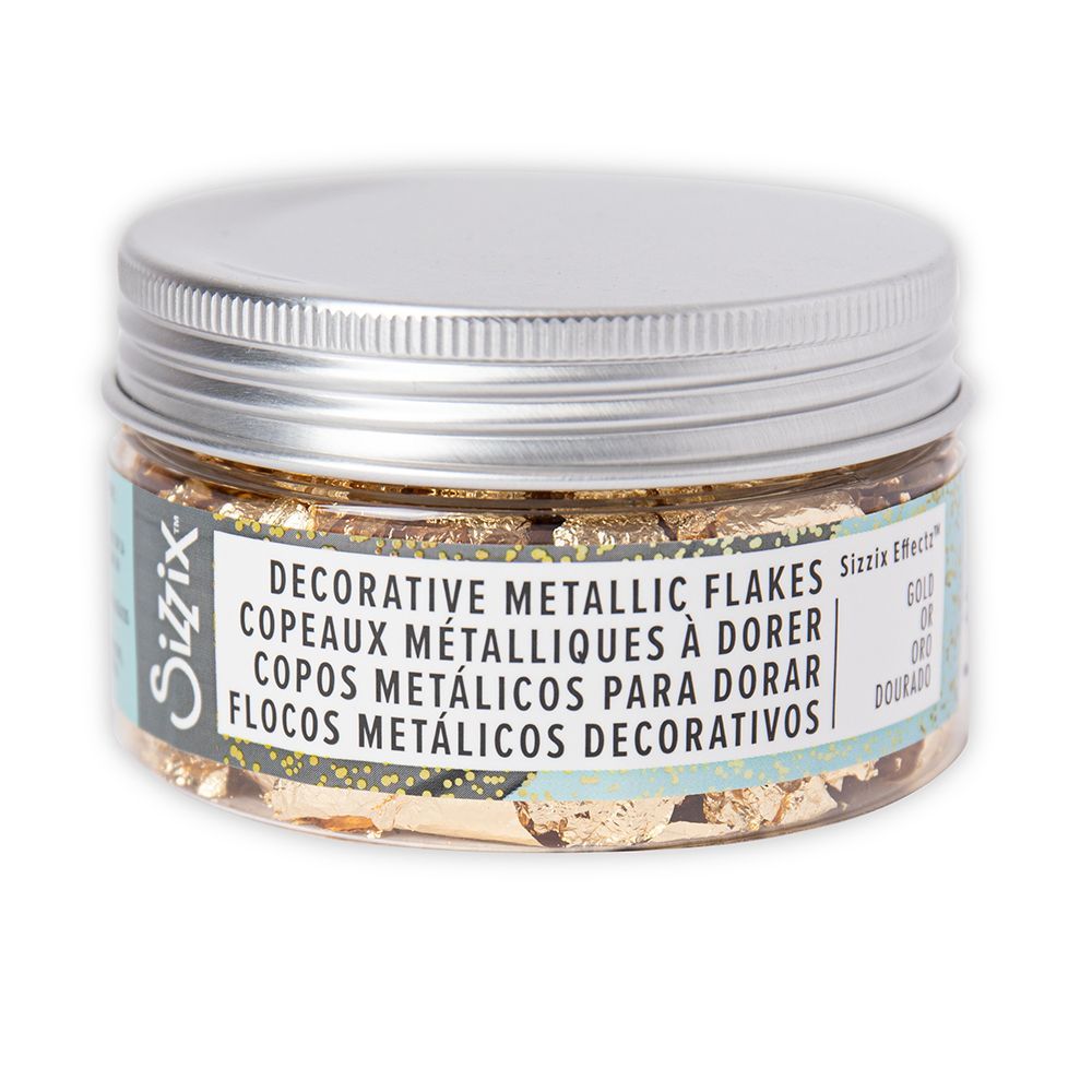 Sizzix • Effectz Copos Metálicos Decorativos Dorado 0.8g
