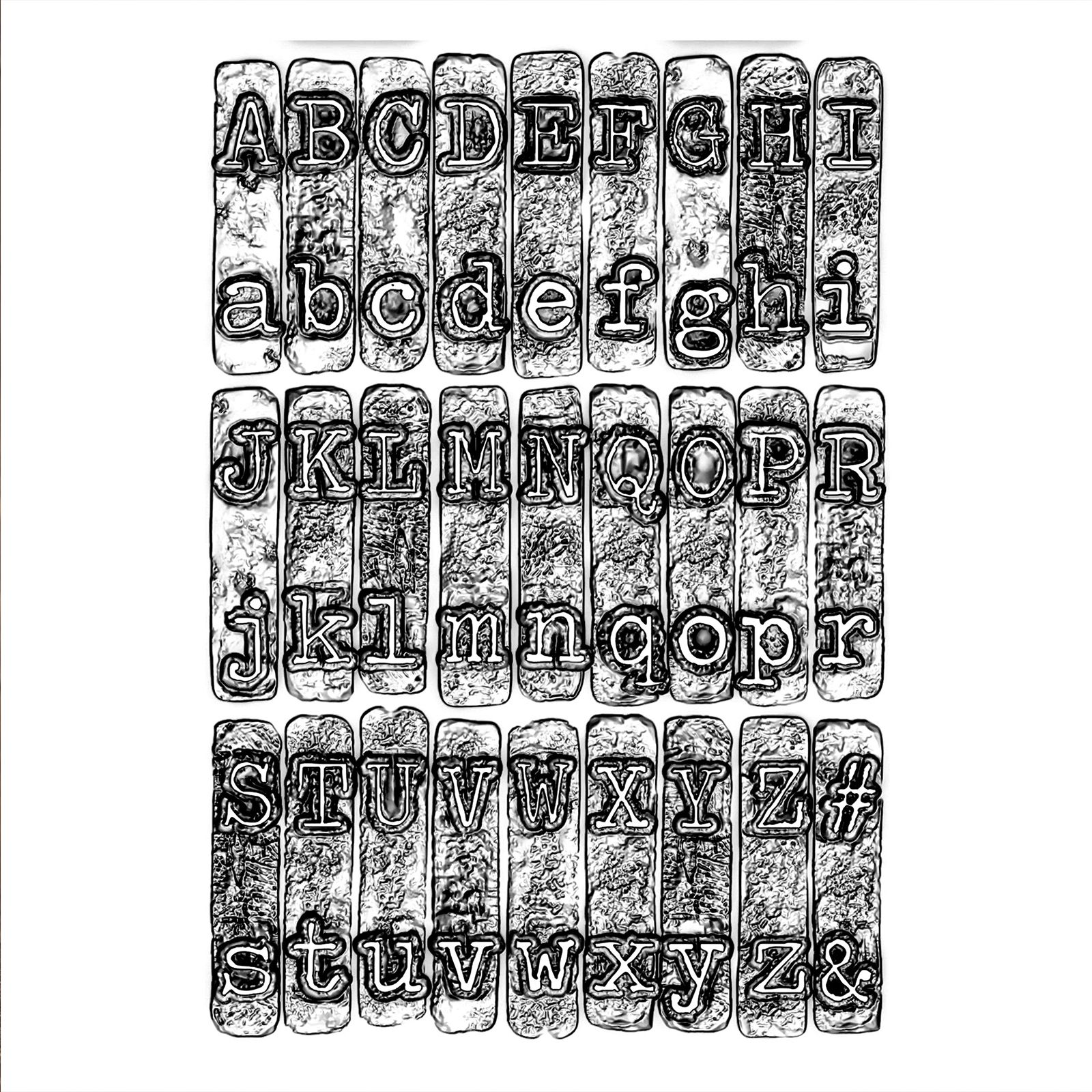 Sizzix • Tim Holtz 3-D Texture Fades Prägeschablone Schreibmaschine