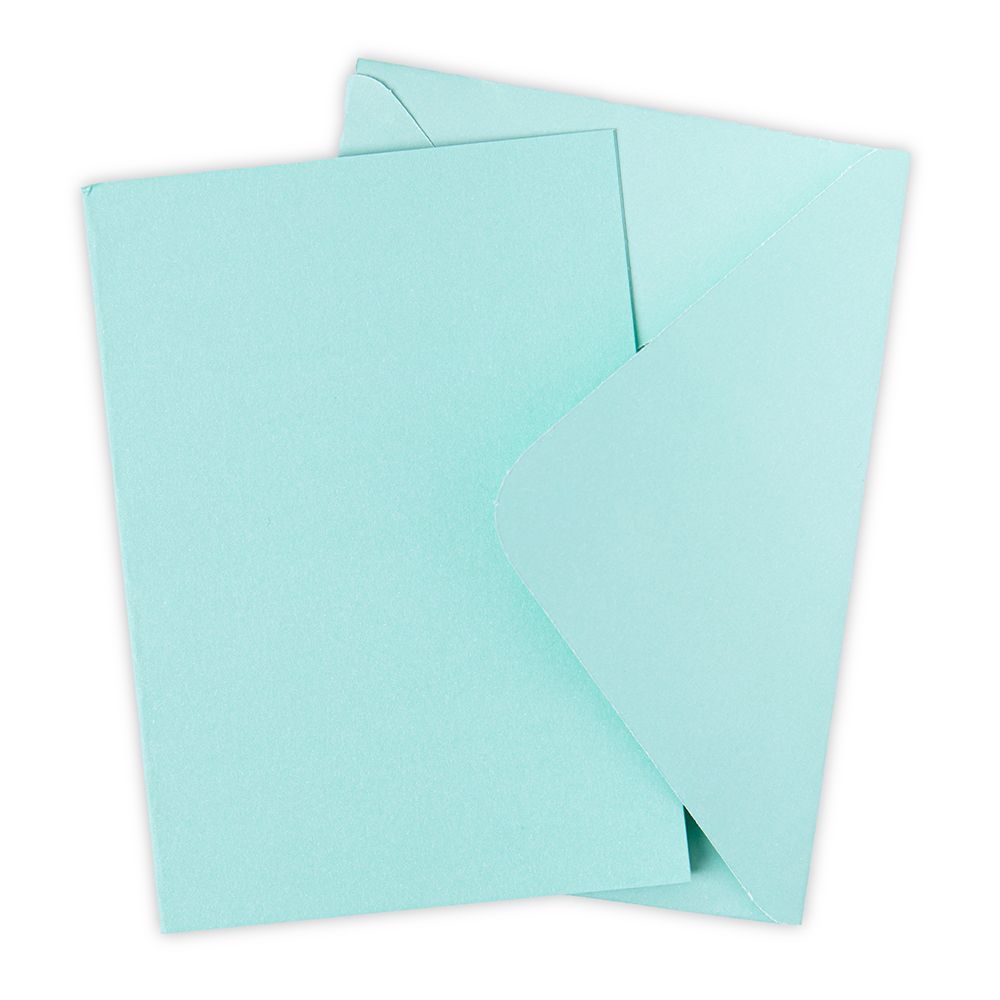 Sizzix • Paquete de tarjetas y sobres Surfacez A6 Julepe de menta, 10 u.