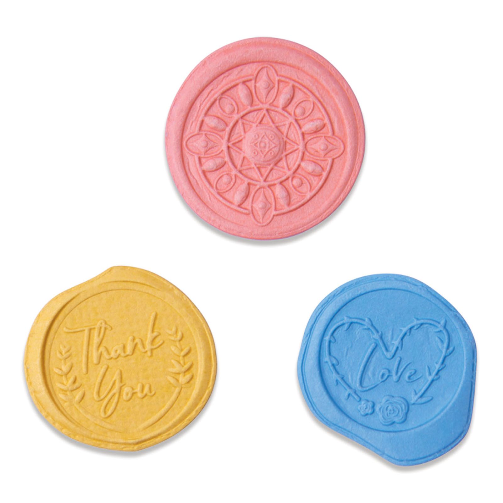 Sizzix • 3-D Impresslits Embossing Folder Wax Seals by Georgie Evans