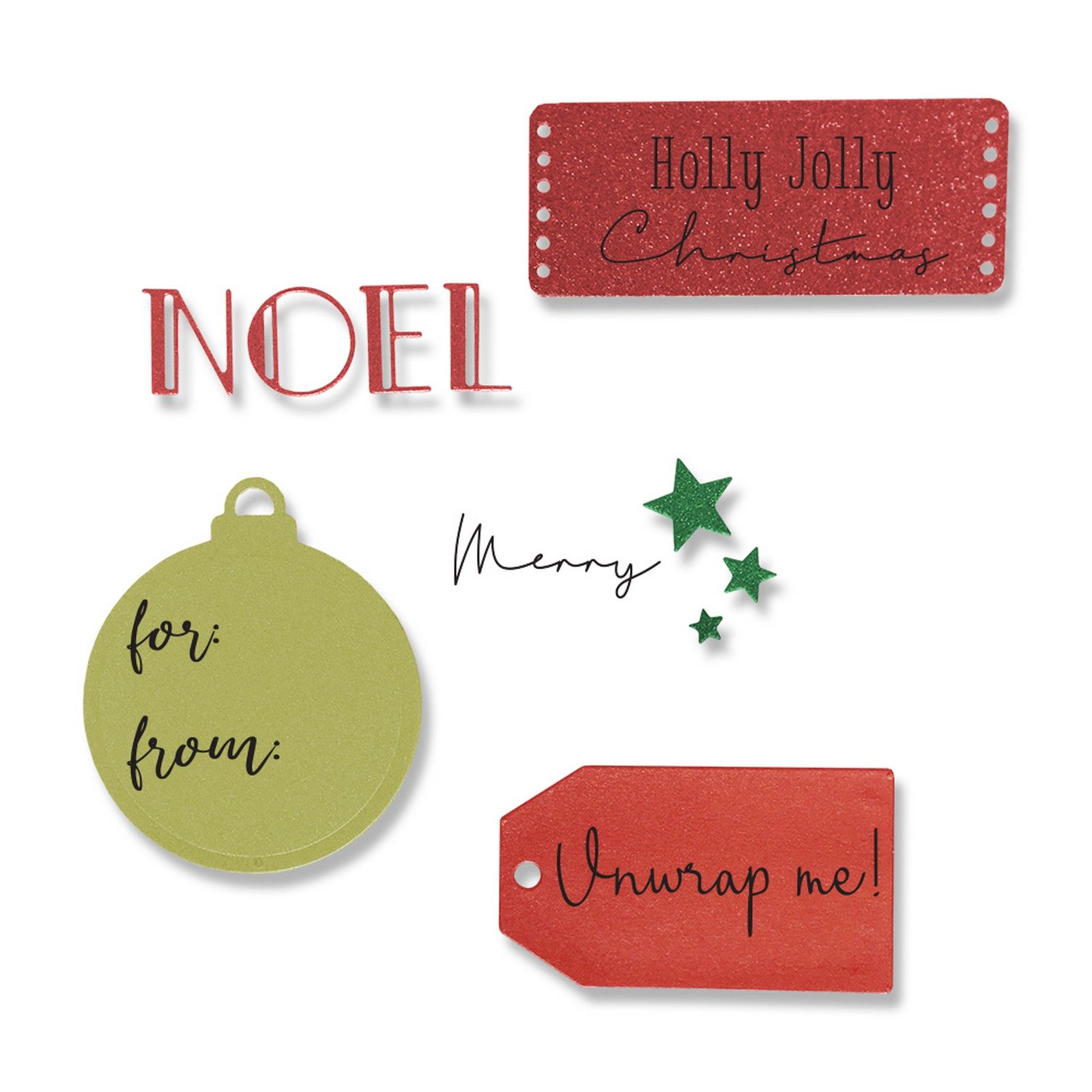 Sizzix • Framelits Die Set 5pcs w/Stamps Holly Jolly Christmas by Olivia Rose
