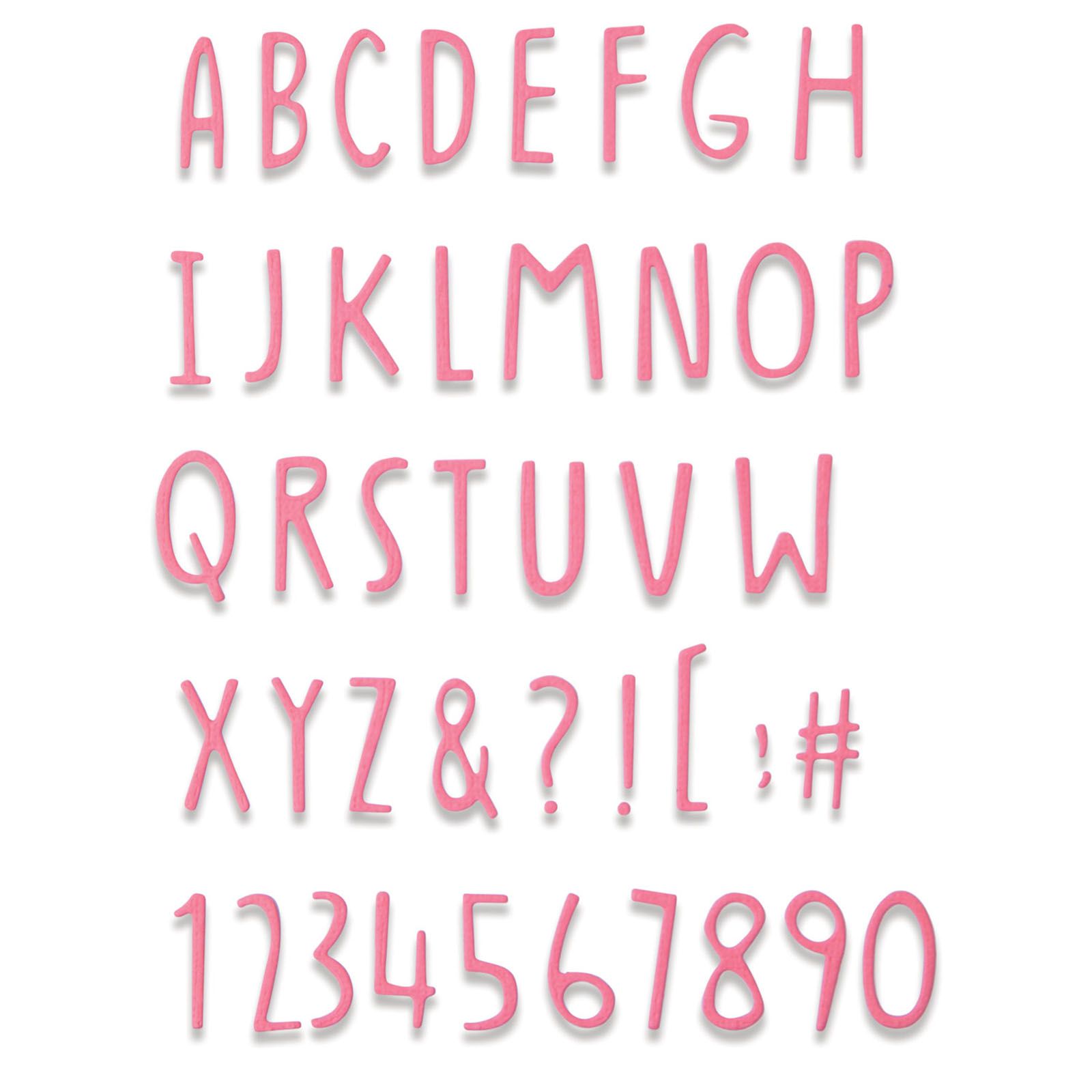 Sizzix • Thinlits sterben handgezeichnetes Alphabet von Jenna Rushforth