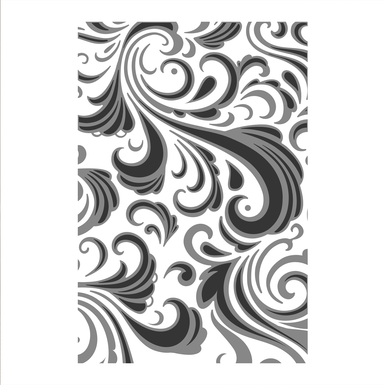 Sizzix • Tim Holtz Multi-Level Texture Fades Embossing Folder Swirls