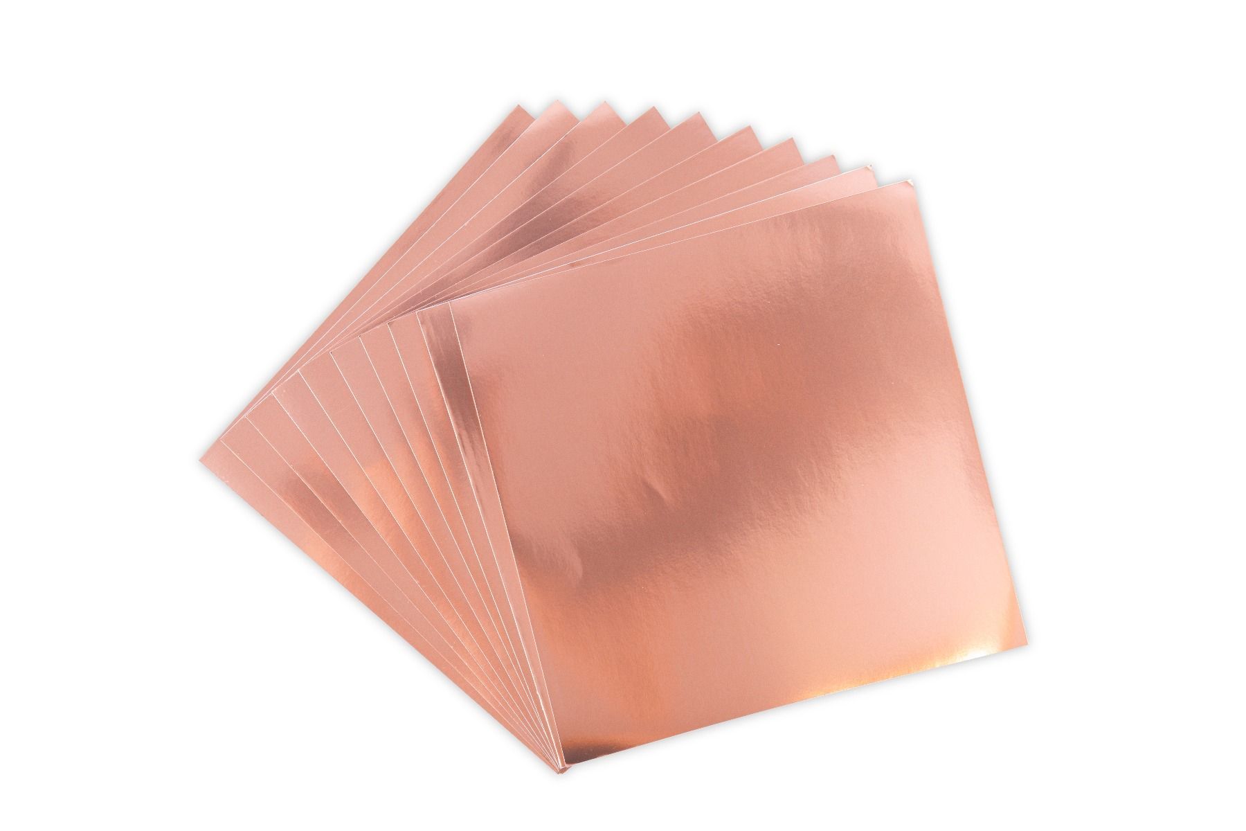 Sizzix • Hojas de metal de aluminio Surfacez, 6" x 6", oro rosa, 10 unidades