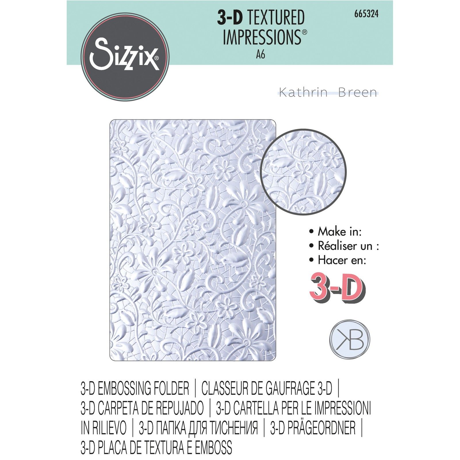 Sizzix • 3D Textured Impressions Embossing Folder Lacey