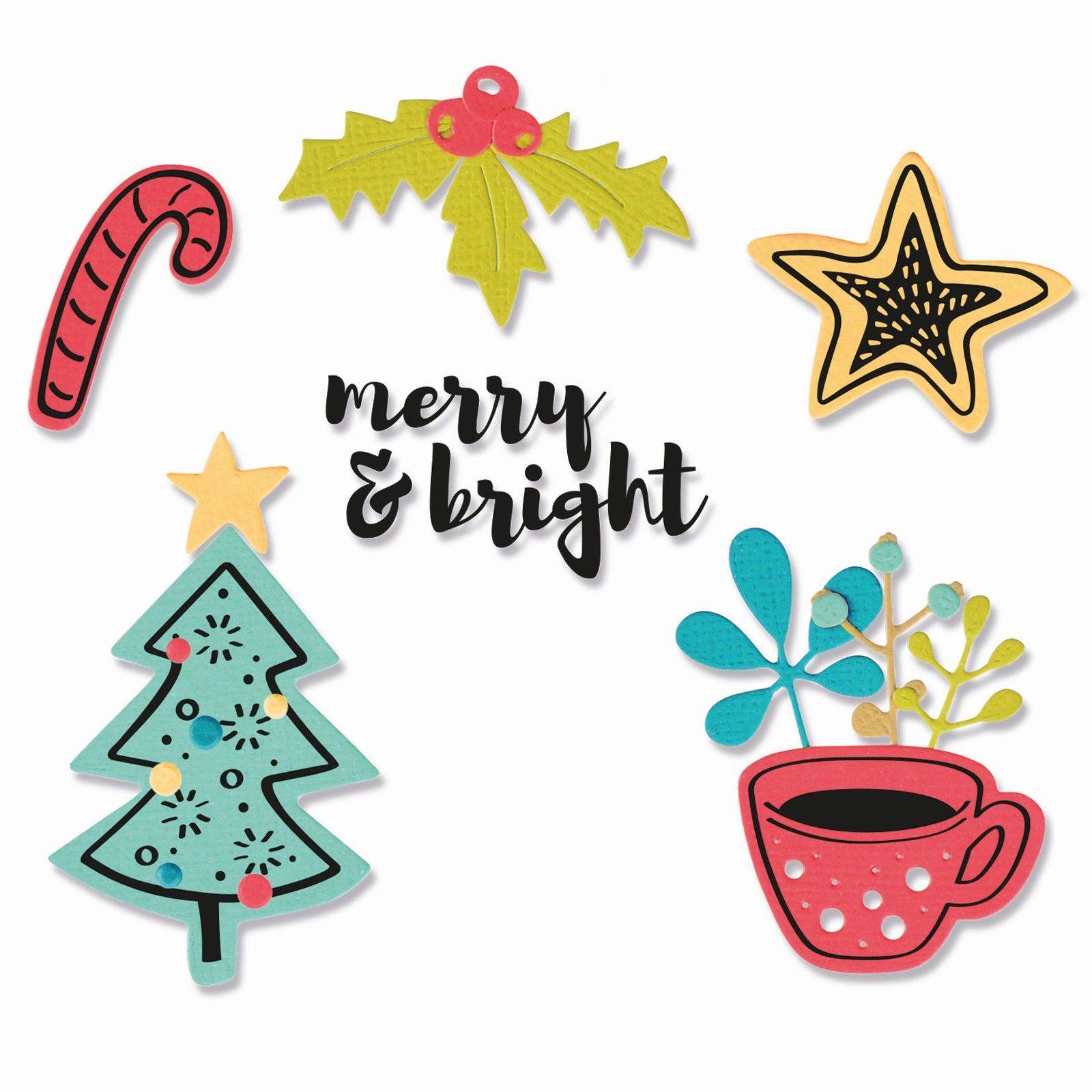 Framelits Die Set 11PK w/Stamps Merry Motifs by Olivia Rose