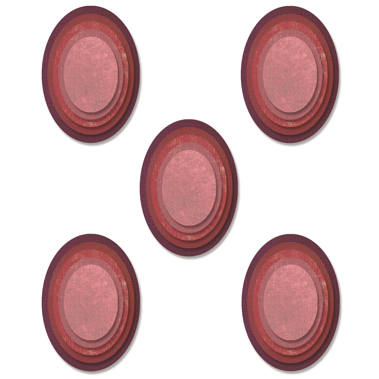 Sizzix • Tim Holtz Framelits Stanzschablonen Stacked Tiles Ovals 25pcs