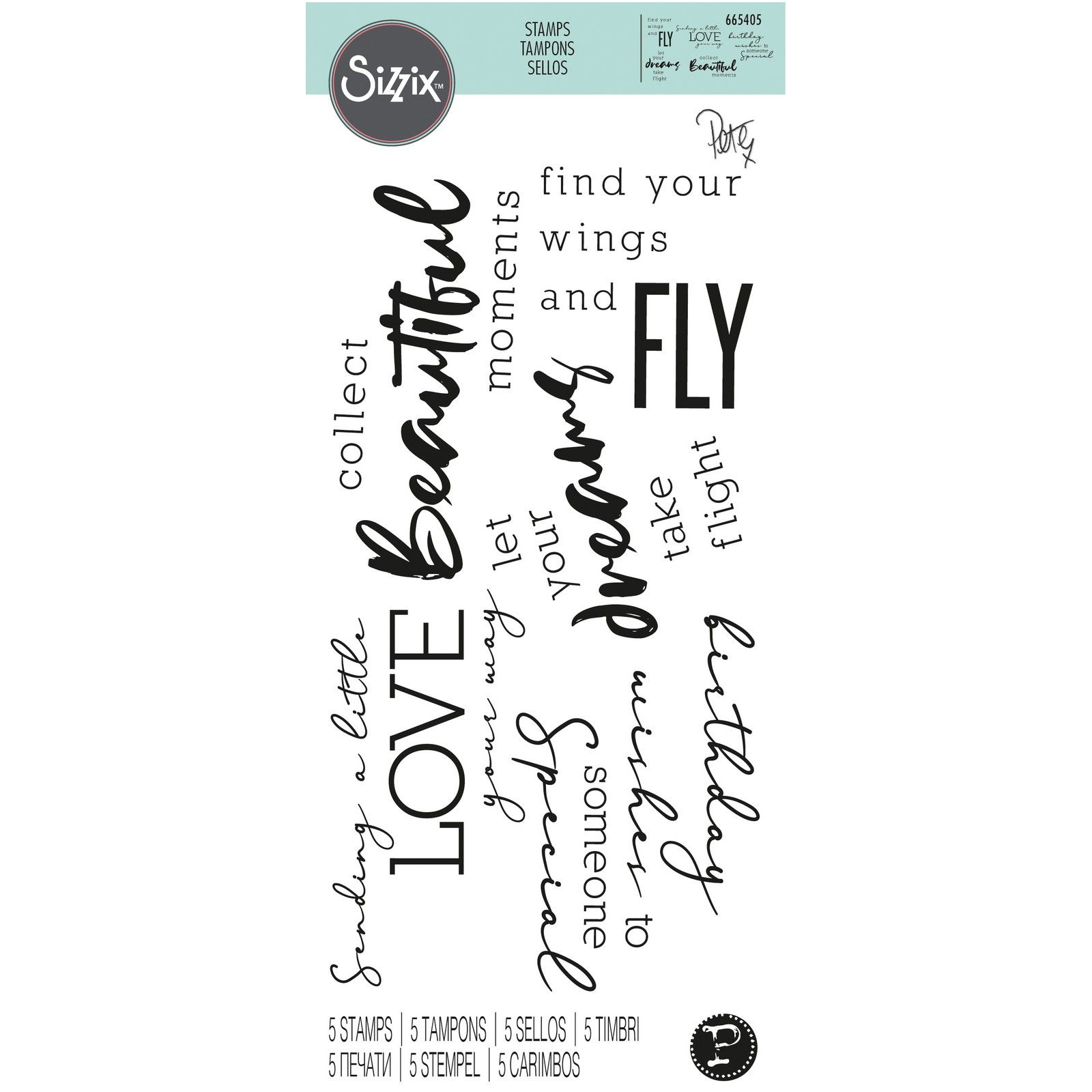 Sizzix • Clear Stamps Sunnyside Sentiments #3