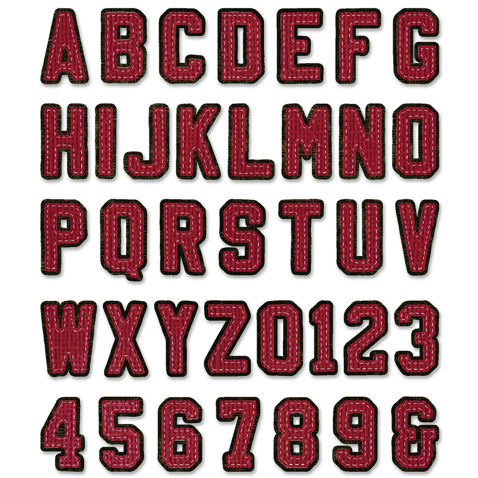 Sizzix • Tim Holtz Thinlits Die Set Alphanumeric Varsity 37pcs