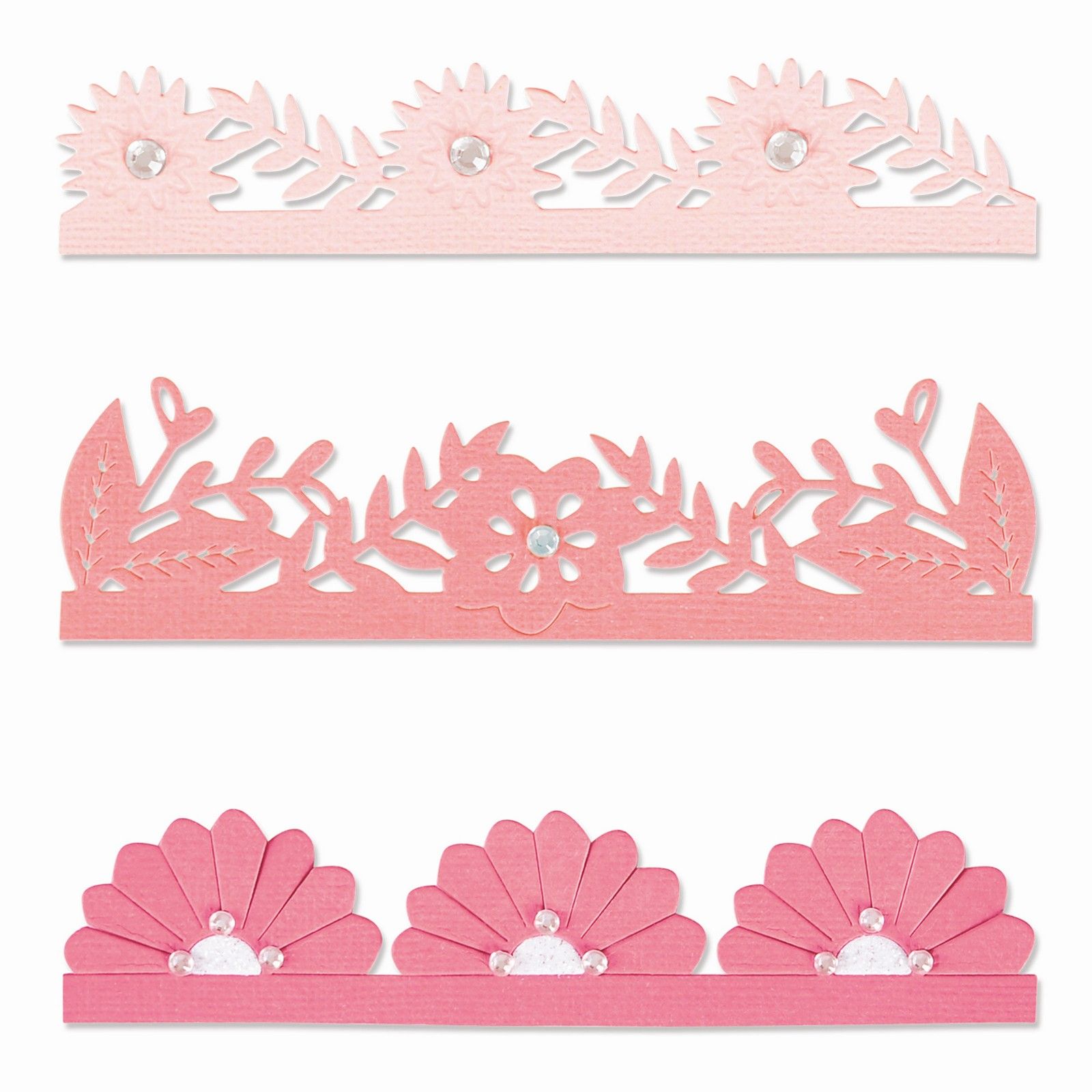 Sizzix • Thinlits Stanzschablonen-Set, 3er-Pack Bold Floral Edges von Olivia Rose