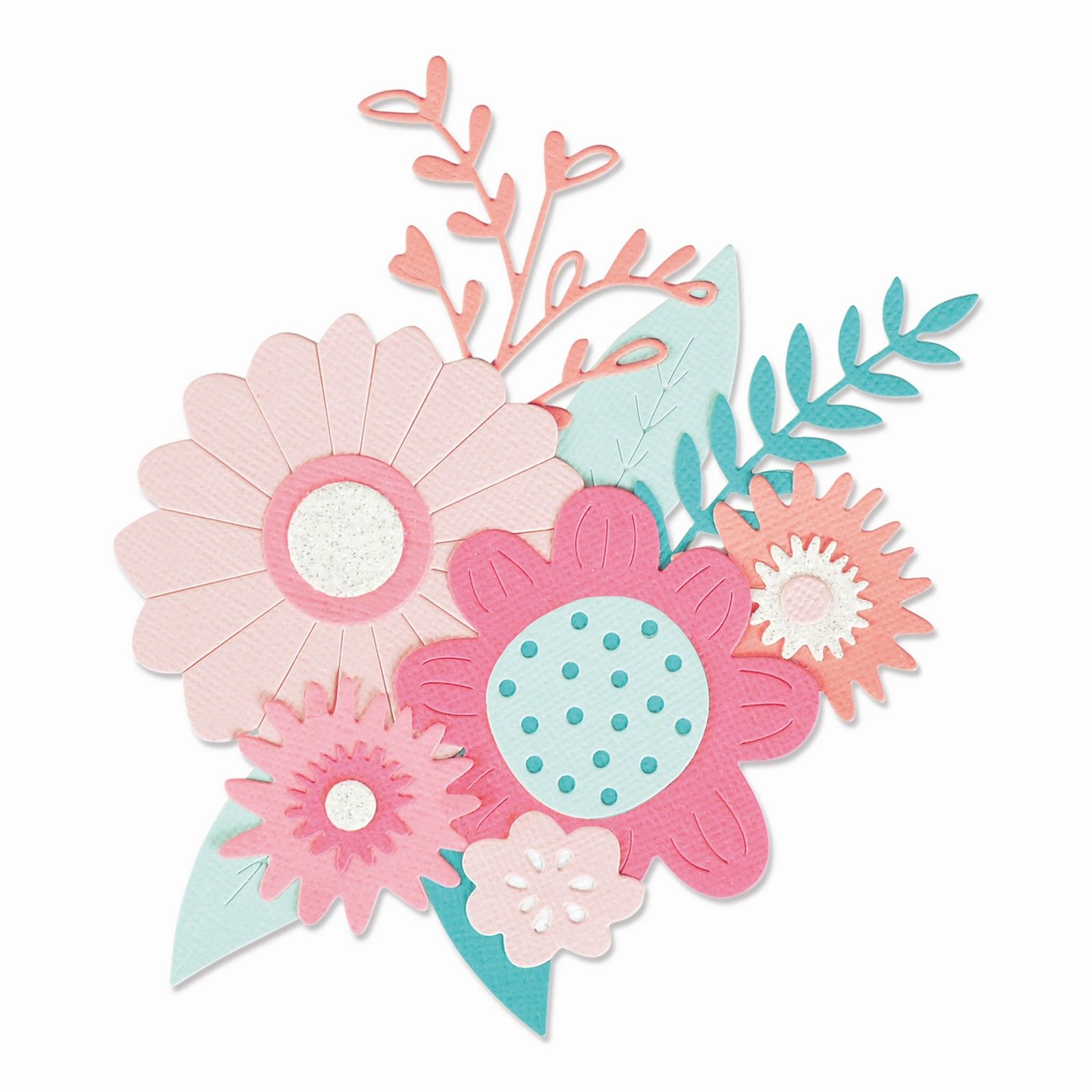 Sizzix • Thinlits Stanzschablonen-Set, 9 Stück, kräftige Blumen von Olivia Rose