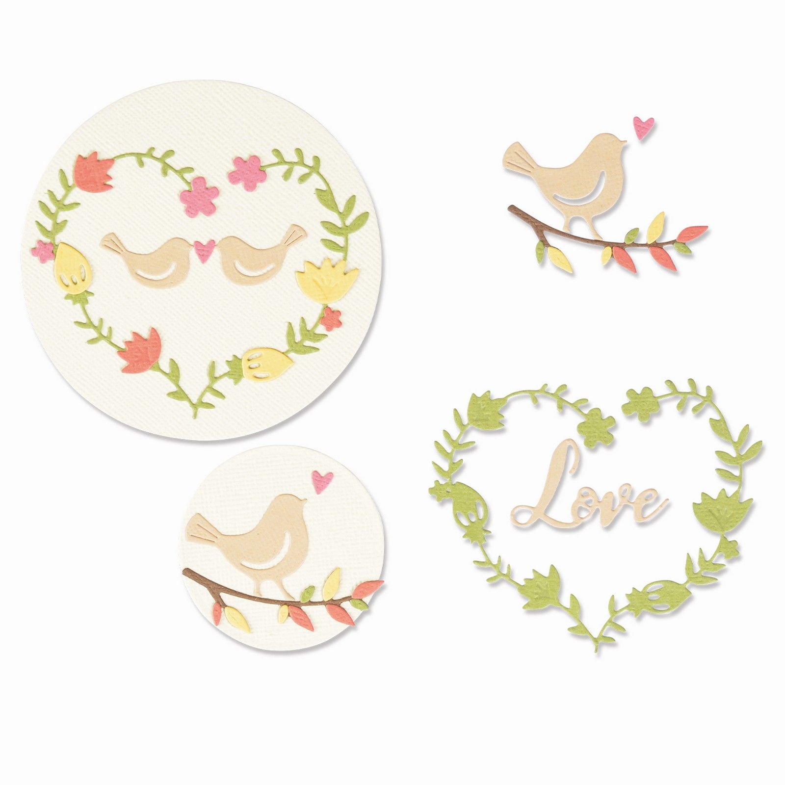 Sizzix • Set di Fustelle Thinlits da 11 pezzi Mini Love Birds di Lisa Jones
