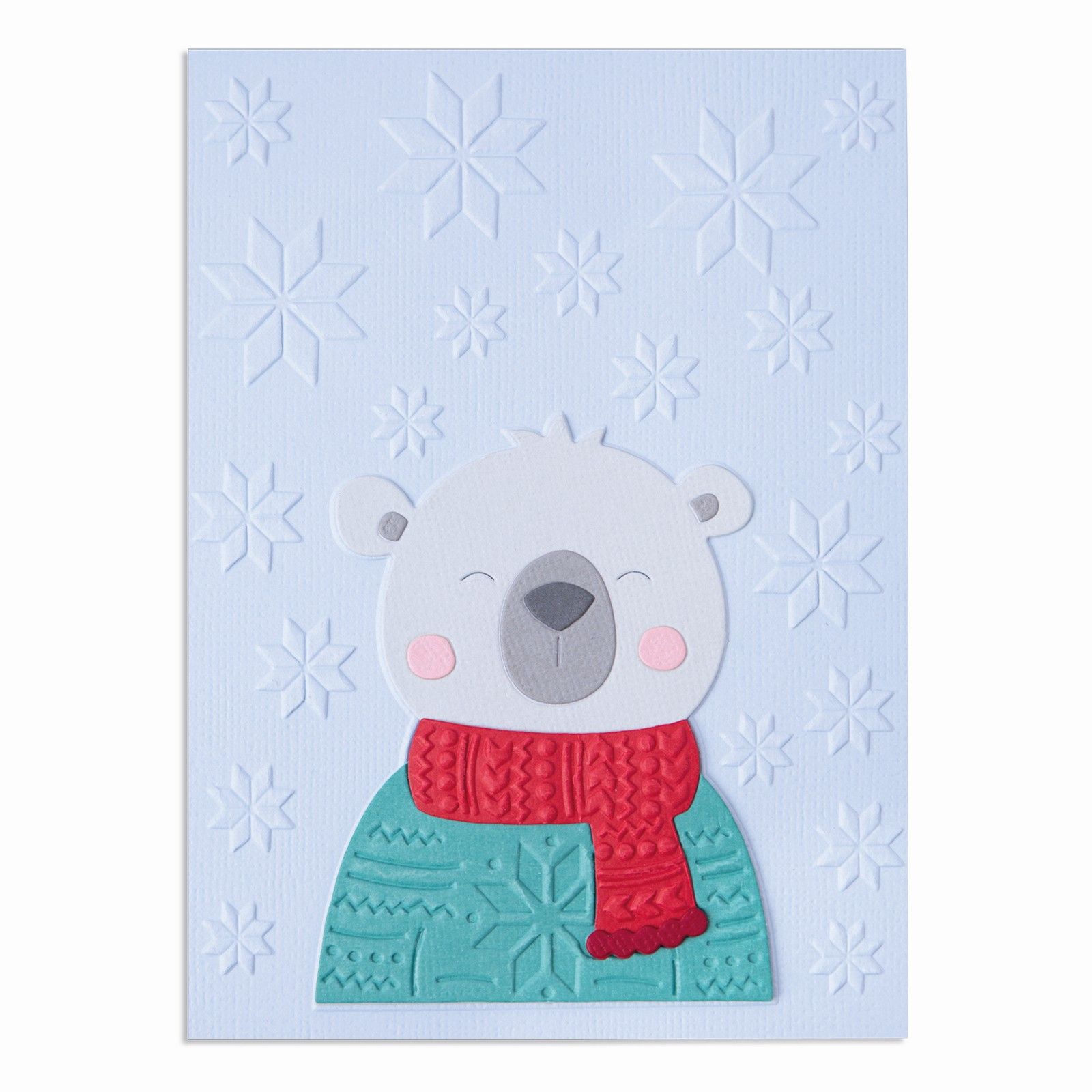 Sizzix • Set di Fustelle Thinlits 4 pezzi con goffratura goffrata Cozy Bear di Lisa Jones