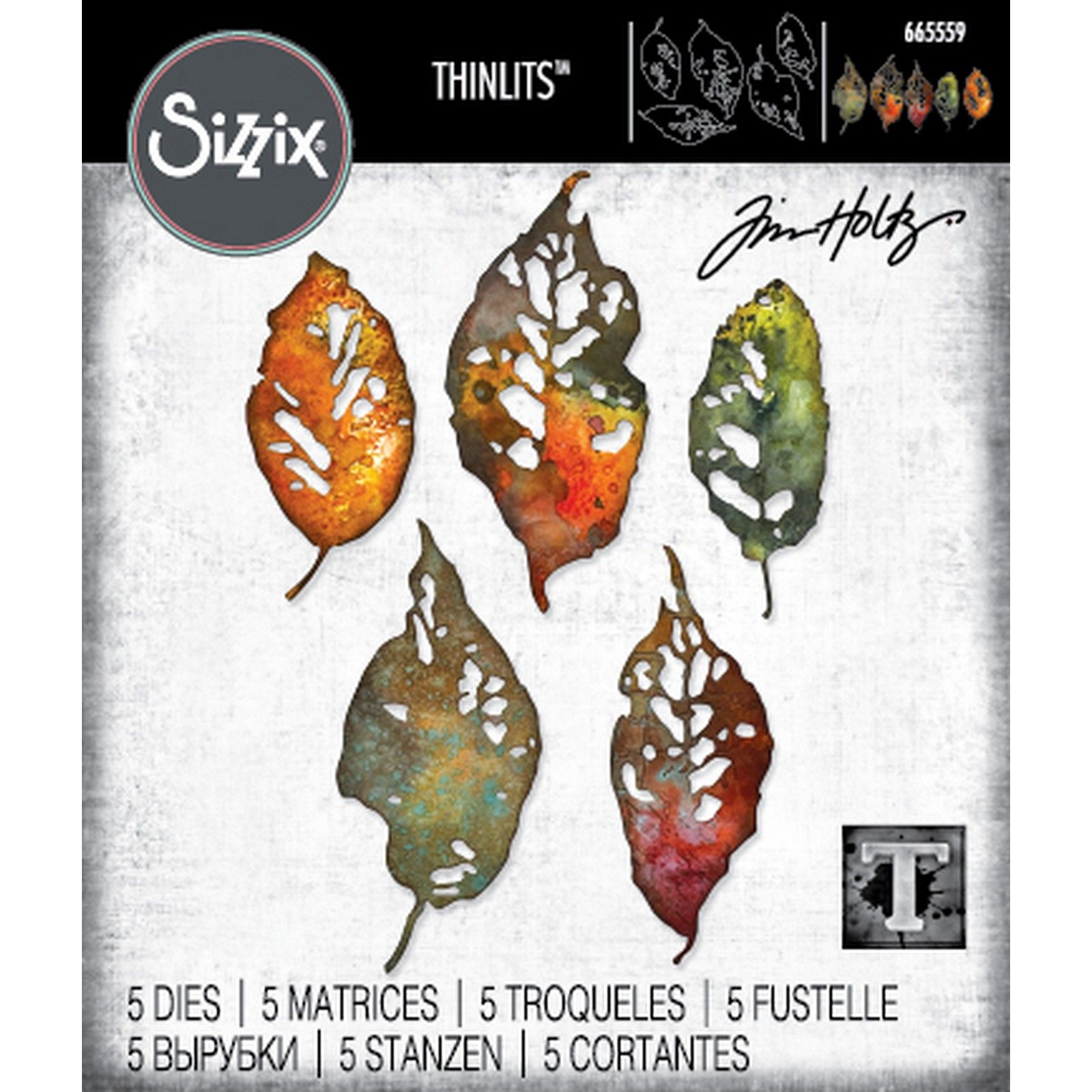 Sizzix • Die Set 5pcs Leaf Fragments by Tim Holtz