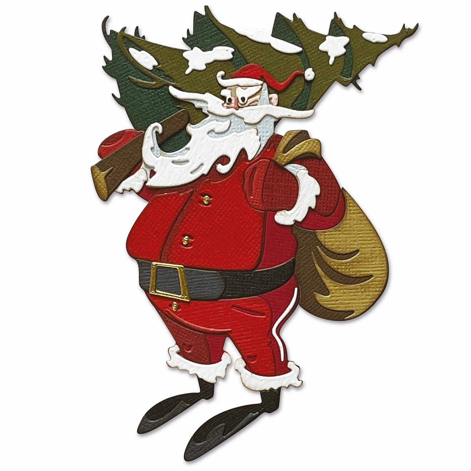 Sizzix • Juego de troqueles Thinlits 18PK Woodland Santa, Colorize de Tim Holtz