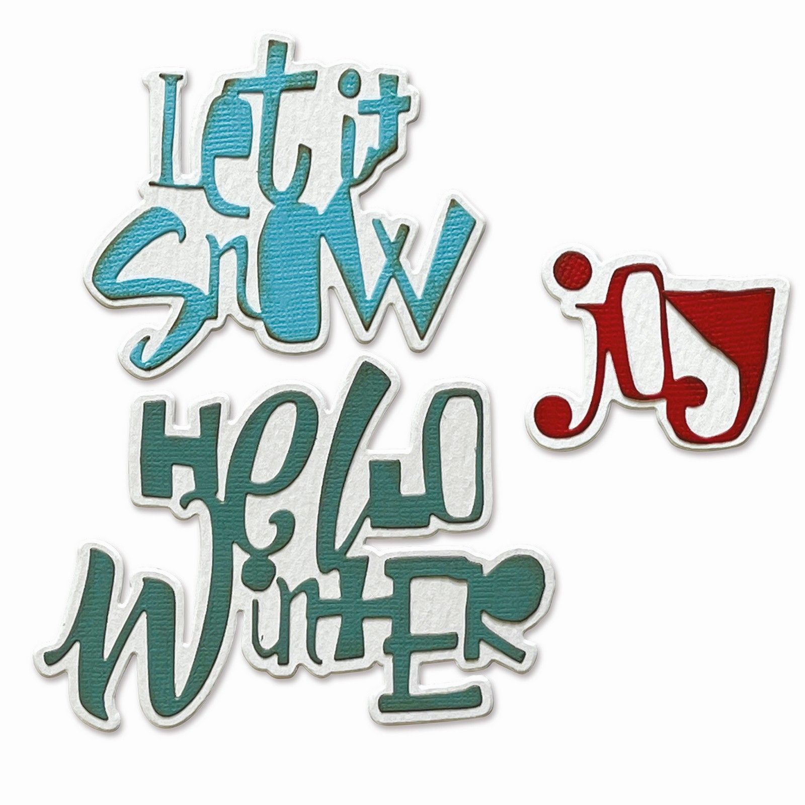 Sizzix • Tim Holtz Thinlits Die Set Festive Words 6pcs