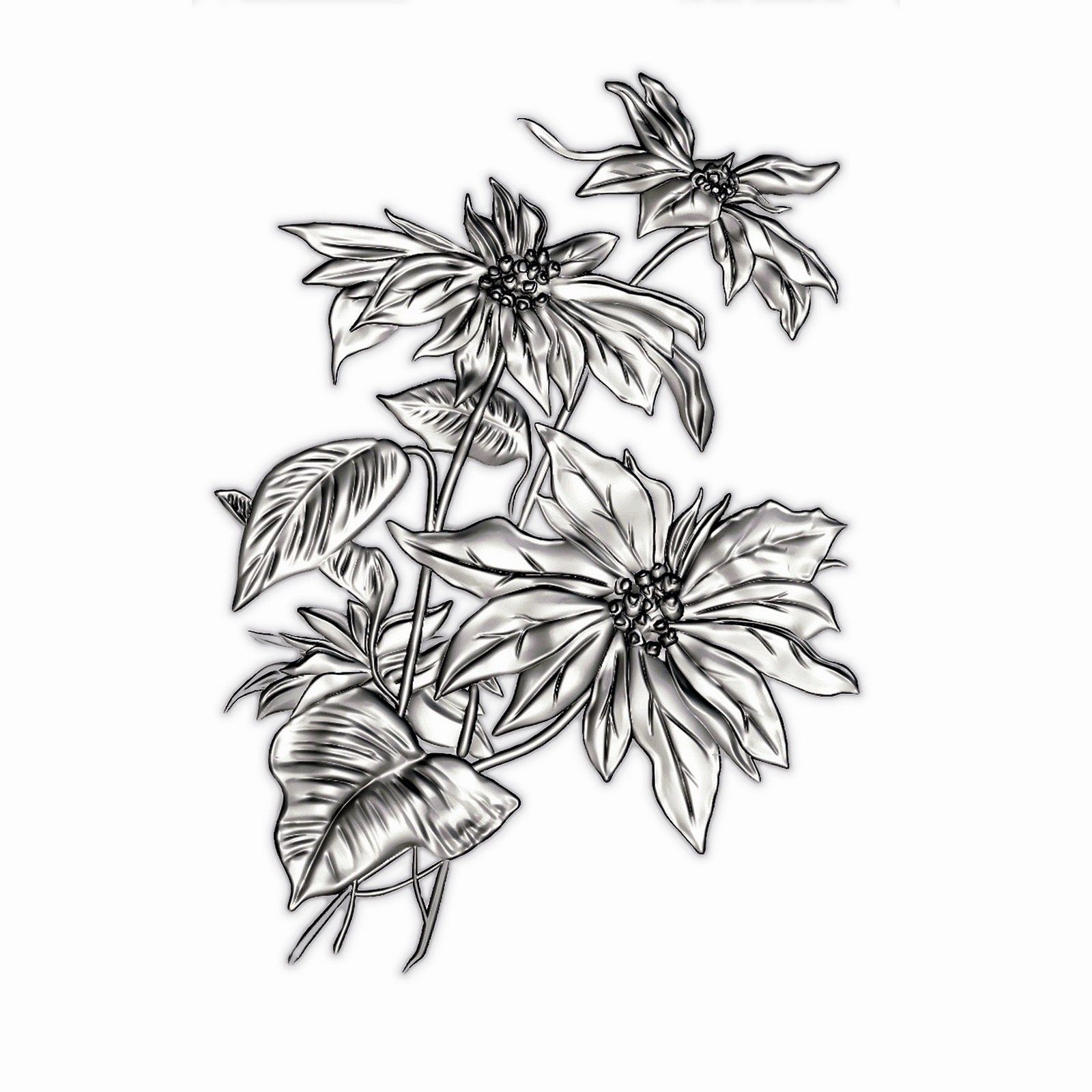 Sizzix • Tim Holtz 3-D Texture Fades Embossing Folder Mini Poinsettia