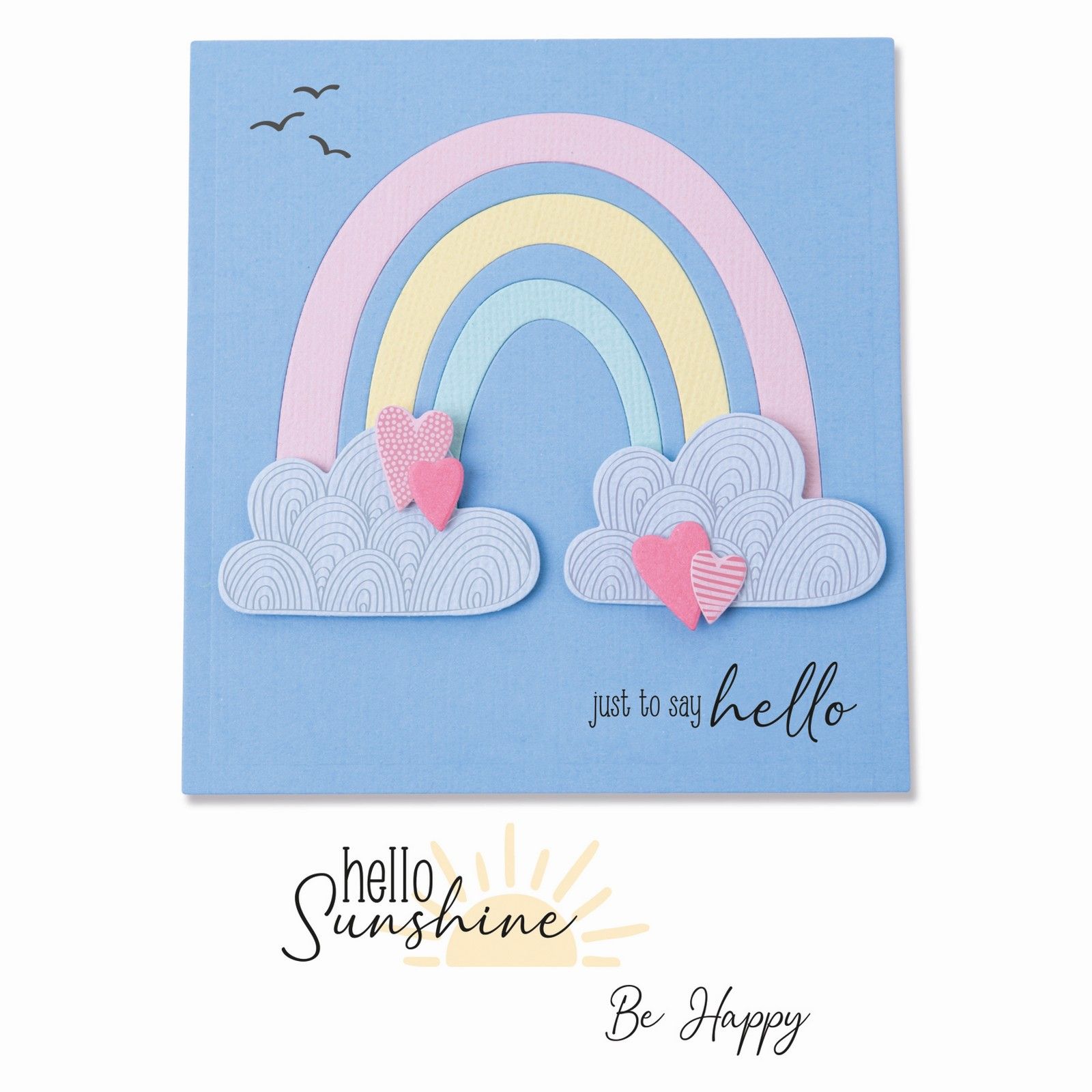 Sizzix • Framelits Stanzschablonen-Set, 5er-Set mit 12er-Set Stempel Rainbow Joy von Lisa Jones
