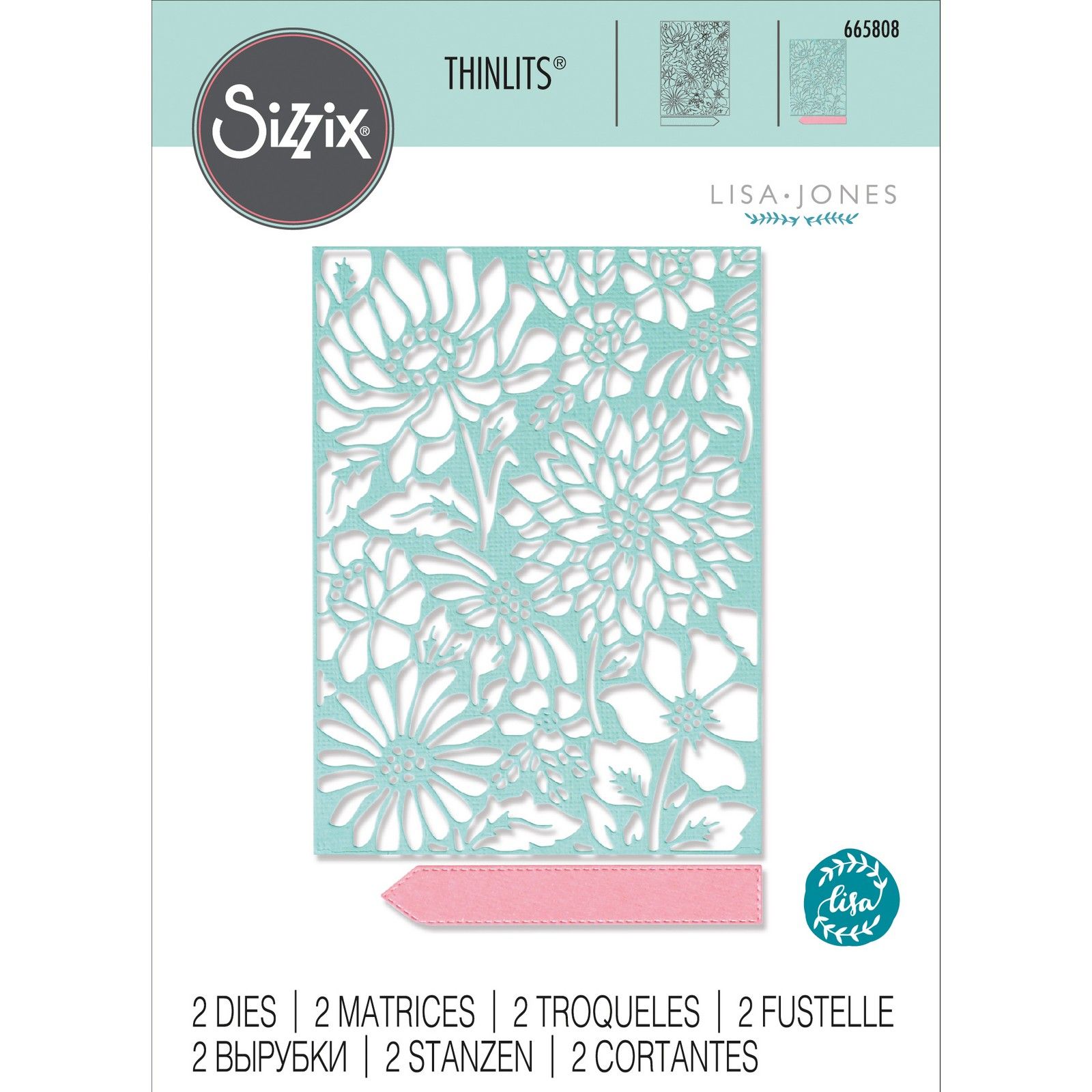 Sizzix • Thinlits Stanzschablonen-Set 2PK Botanic Scene von Lisa Jones