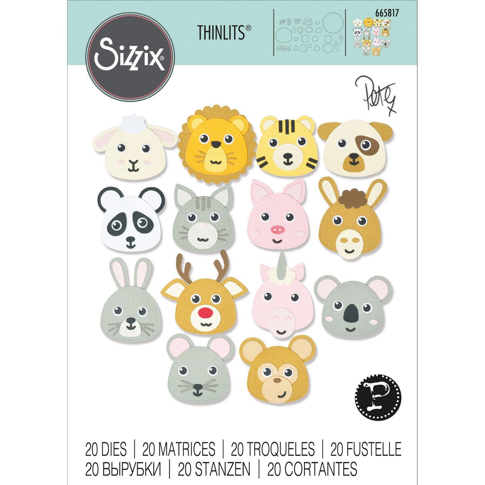 Sizzix • Thinlits Die Set 20PK Build an Animal von Pete Hughes
