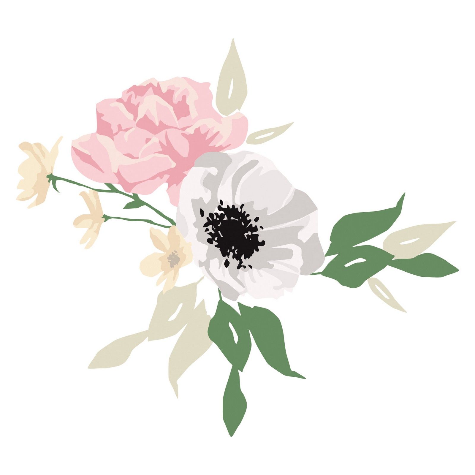 Sizzix • Layered Clear Stamps Set Watercolor Bouquet by Oliva Rose