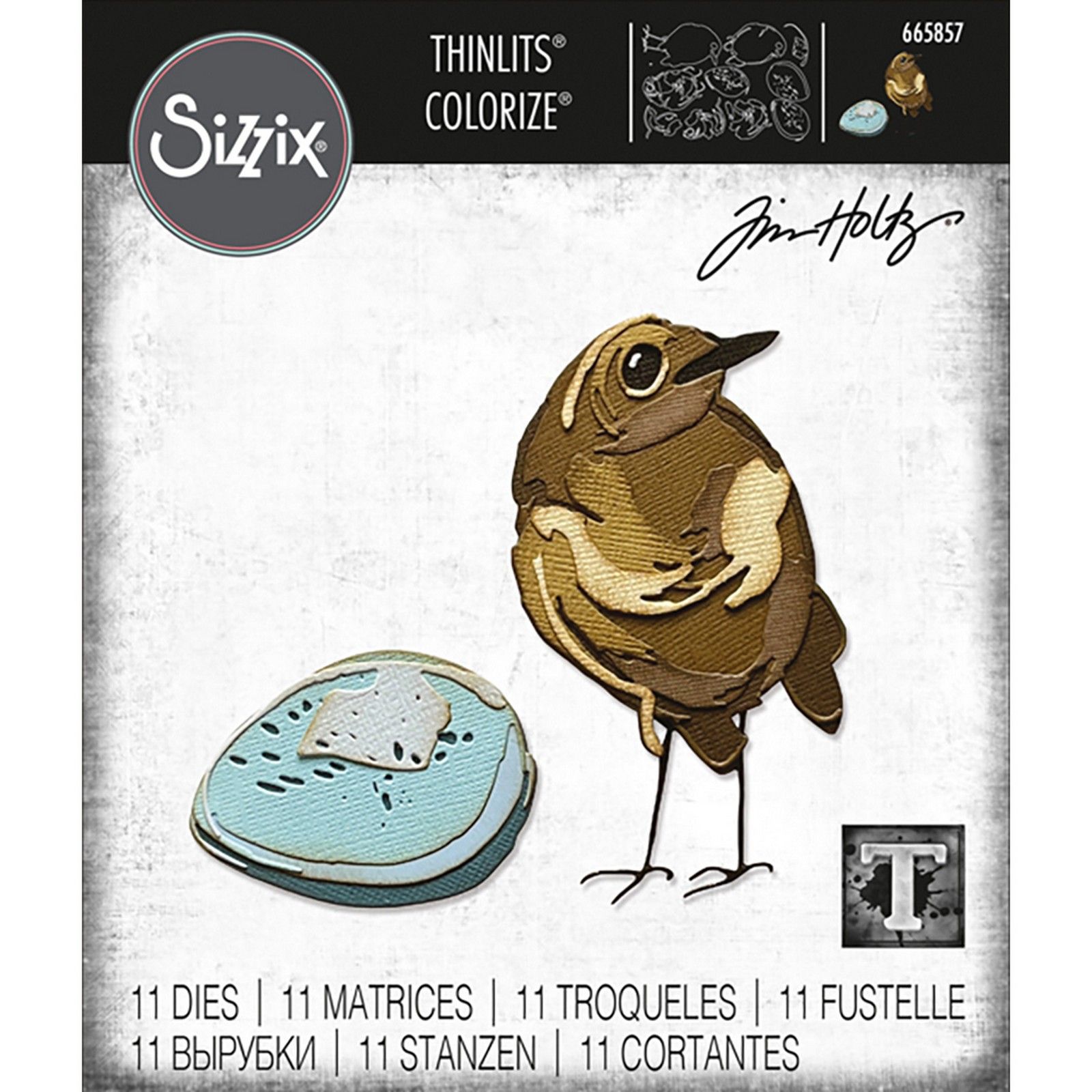 Sizzix • Tim Holtz Thinlits Die Set Bird & Egg Colorize 11pcs