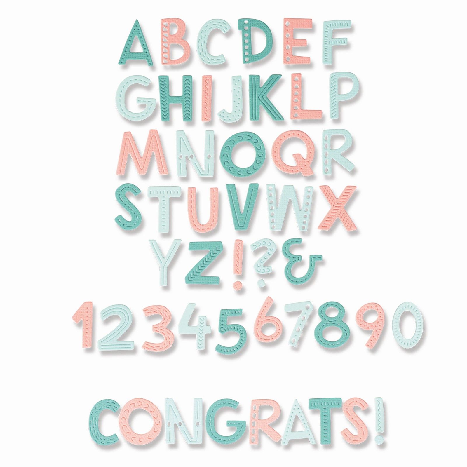 Sizzix • Thinlits Stanze Markiertes Alphabet von Olivia Rose