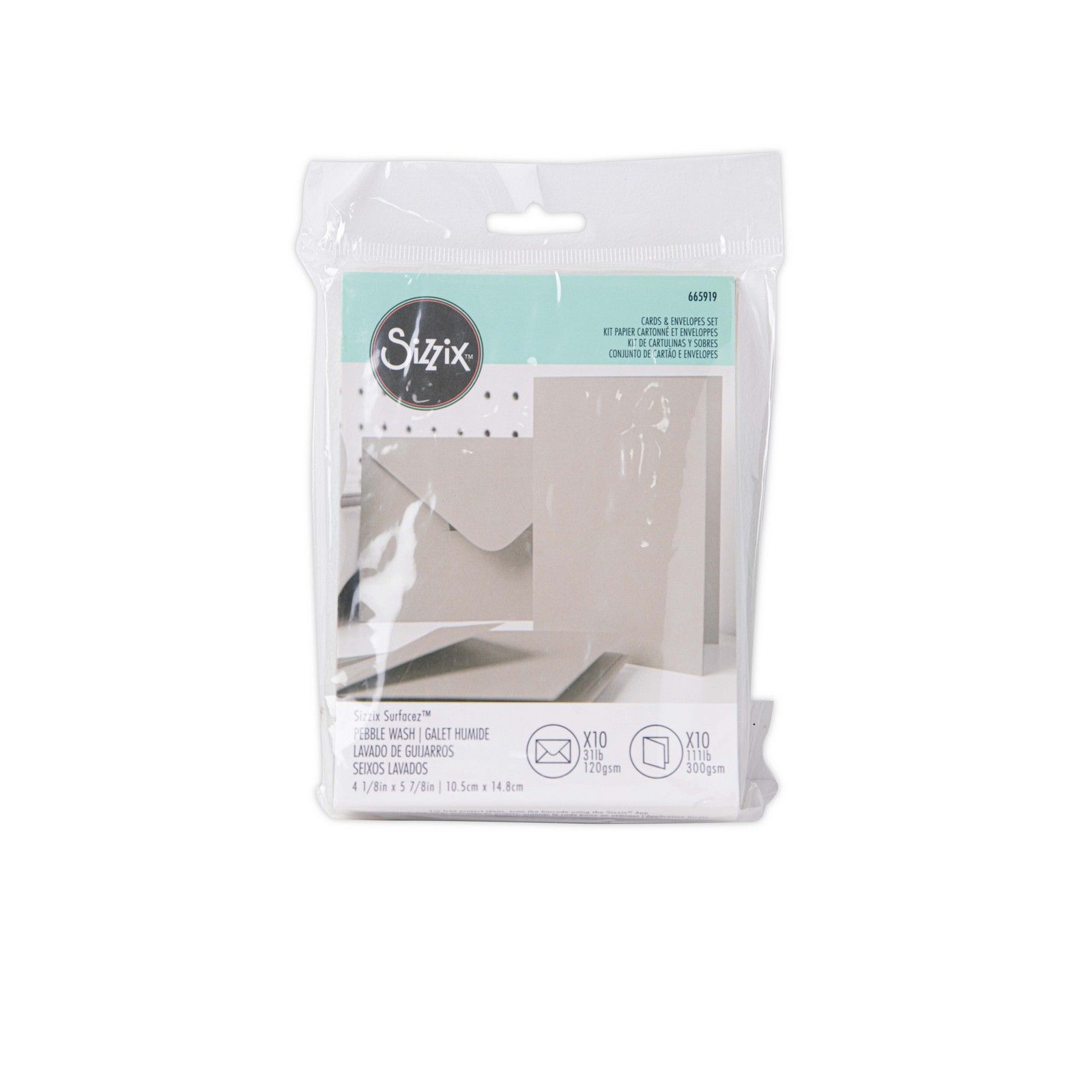 Sizzix • Surfacez Card & Envelope Pack A6 Pebble Wash, 10PK