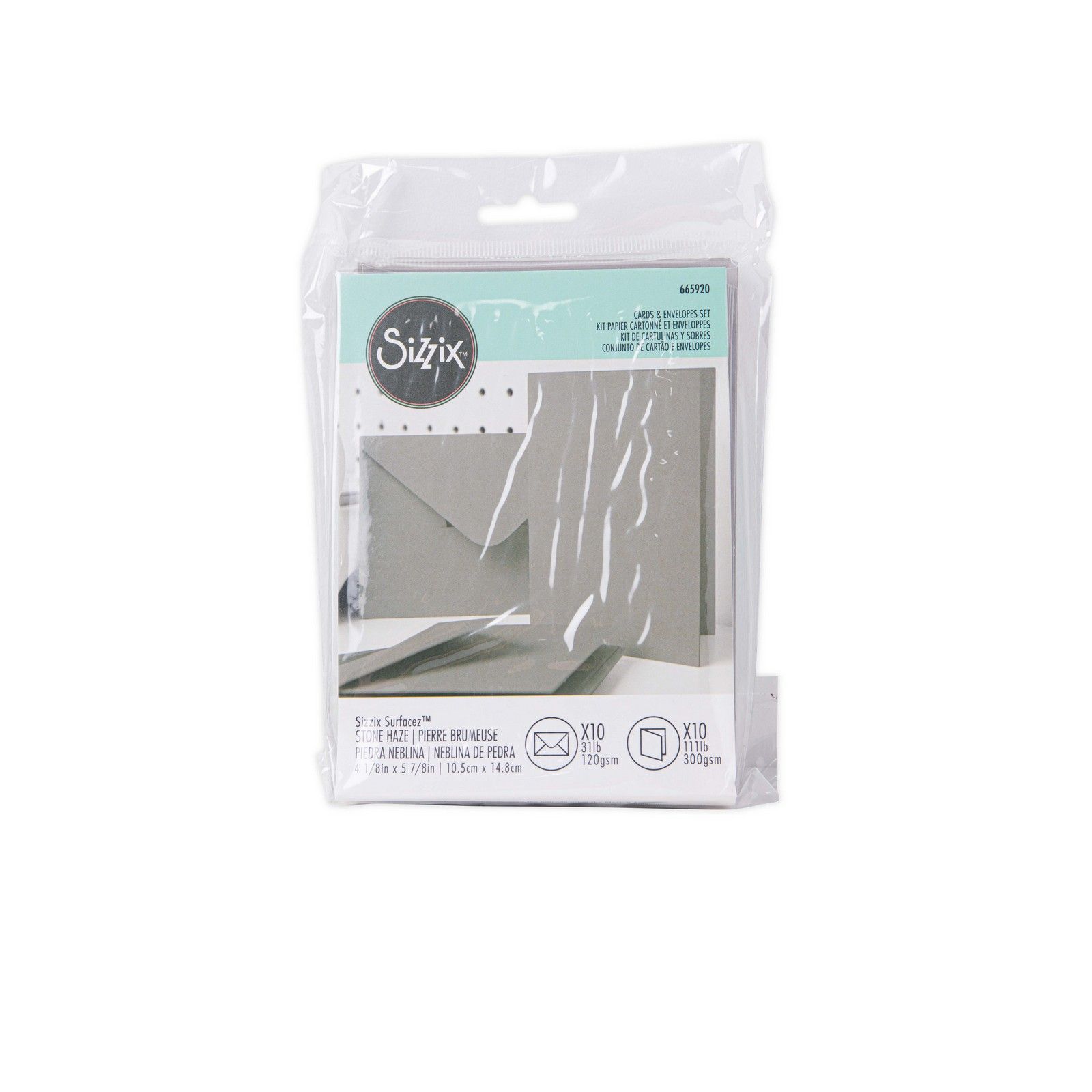 Sizzix • Surfacez Card & Envelope Pack A6 Stone Haze, 10PK