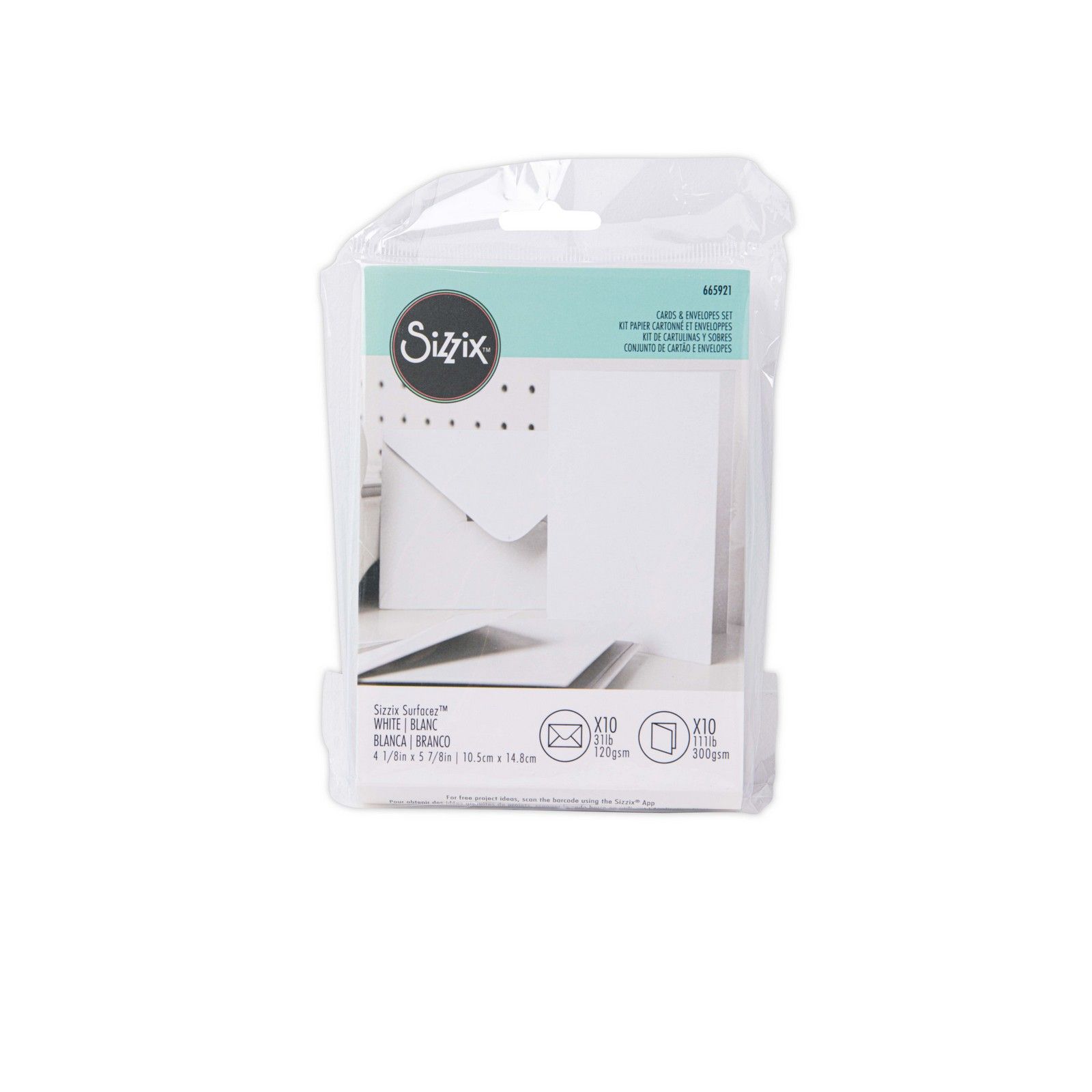 Sizzix • Surfacez Card & Envelope Pack A6 White, 10PK