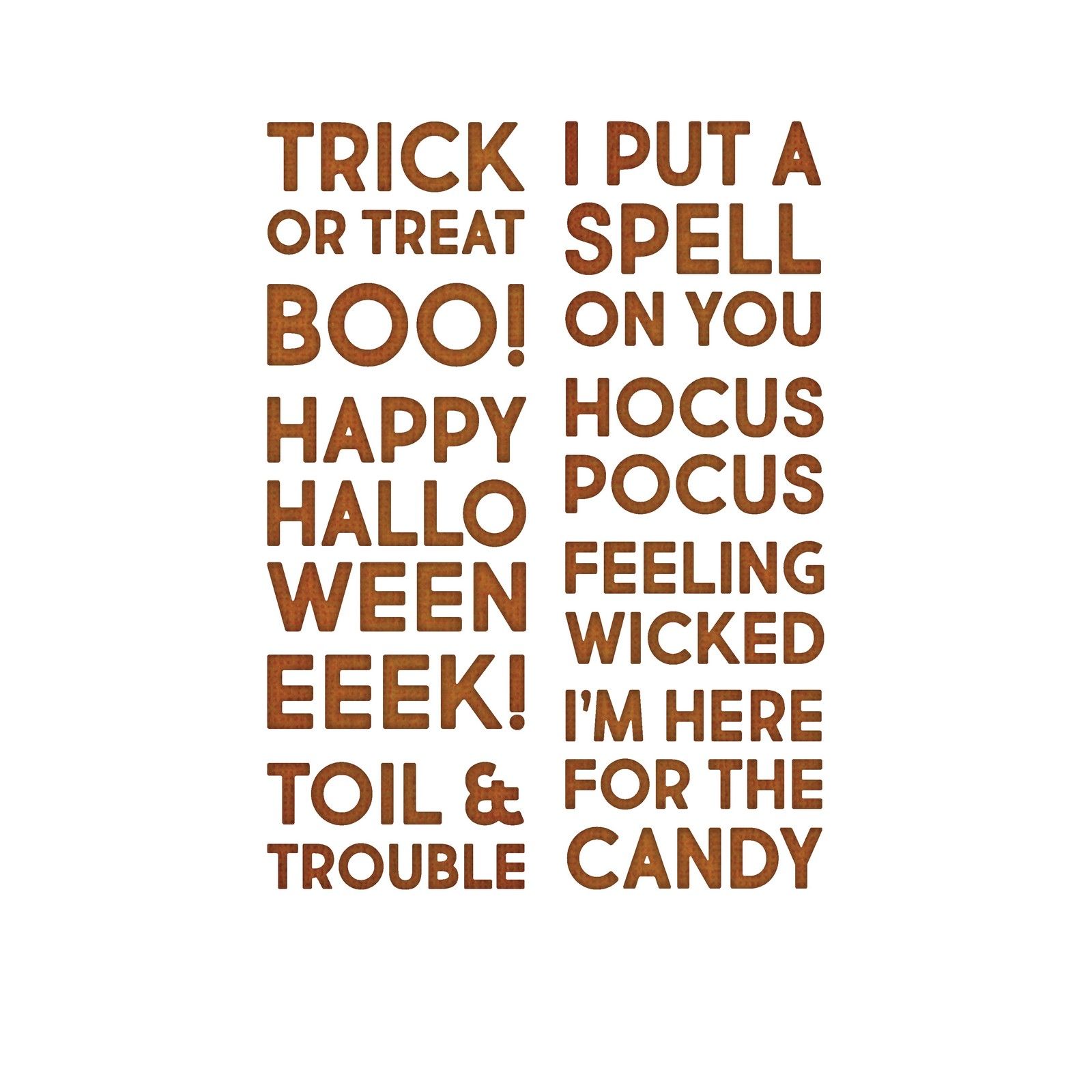 Sizzix • Tim Holtz Thinlits Die Set Bold Text Halloween