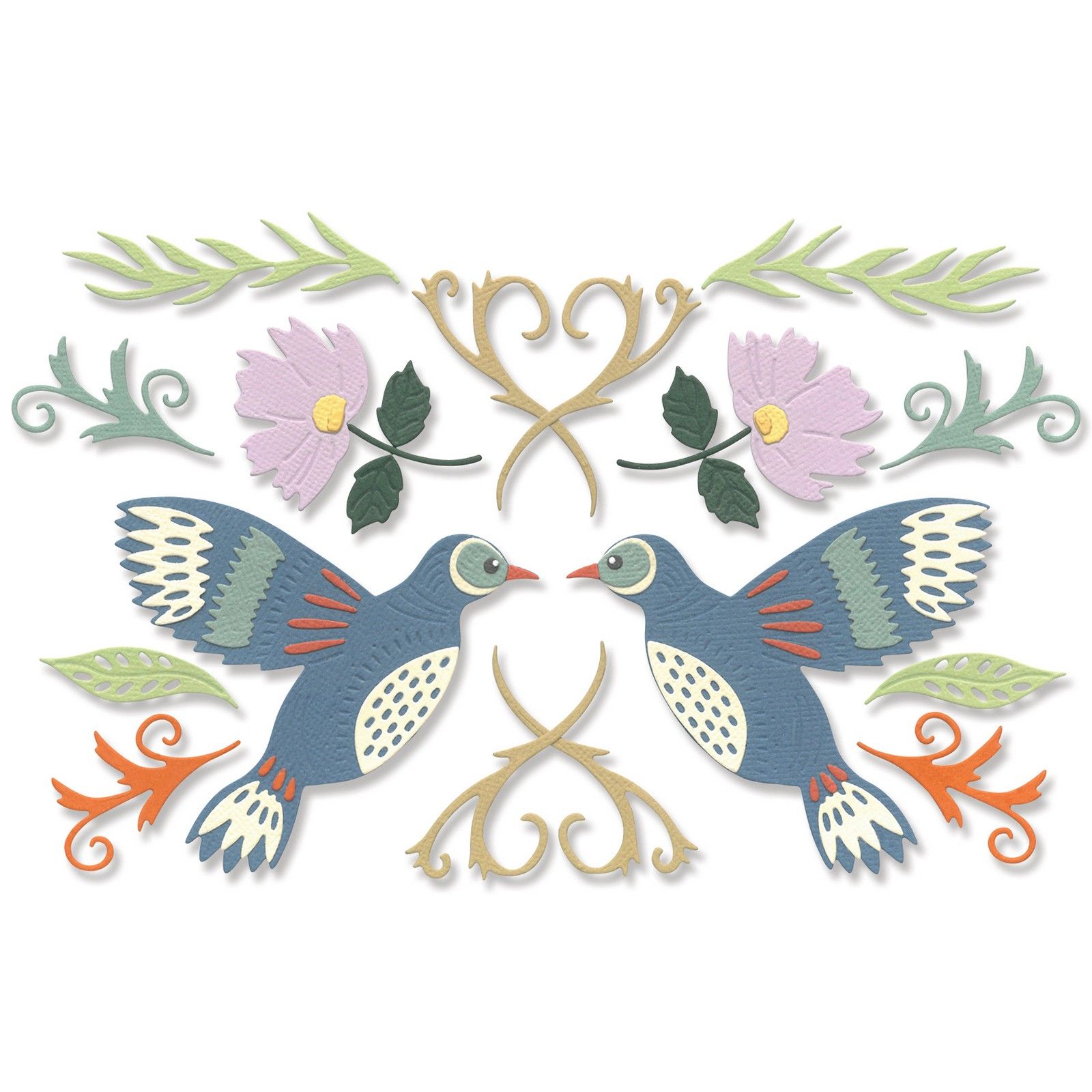 Sizzix • Thinlits Die Set Birds & Blossoms 