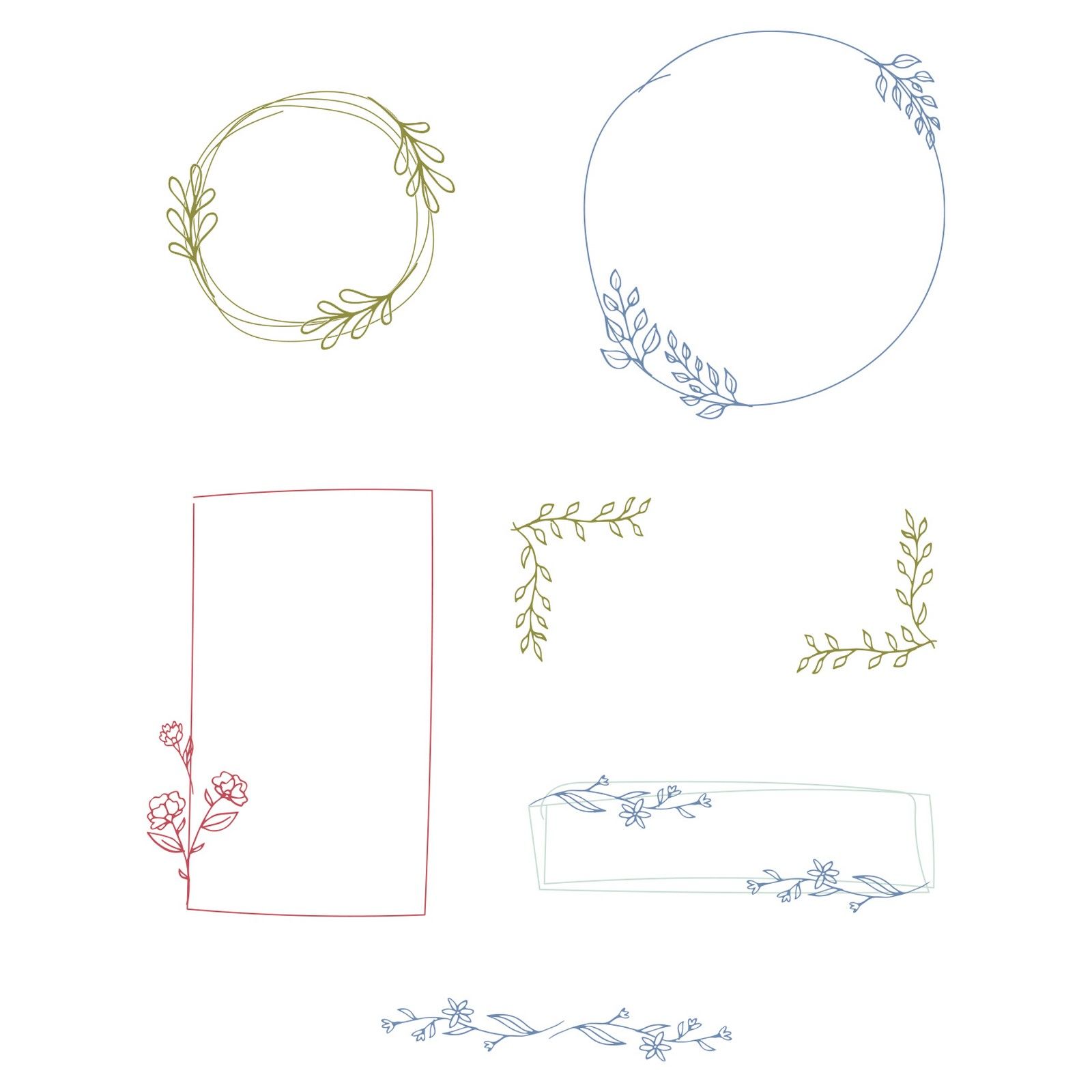 Sizzix • Clear Stamps Set Drawn Frames