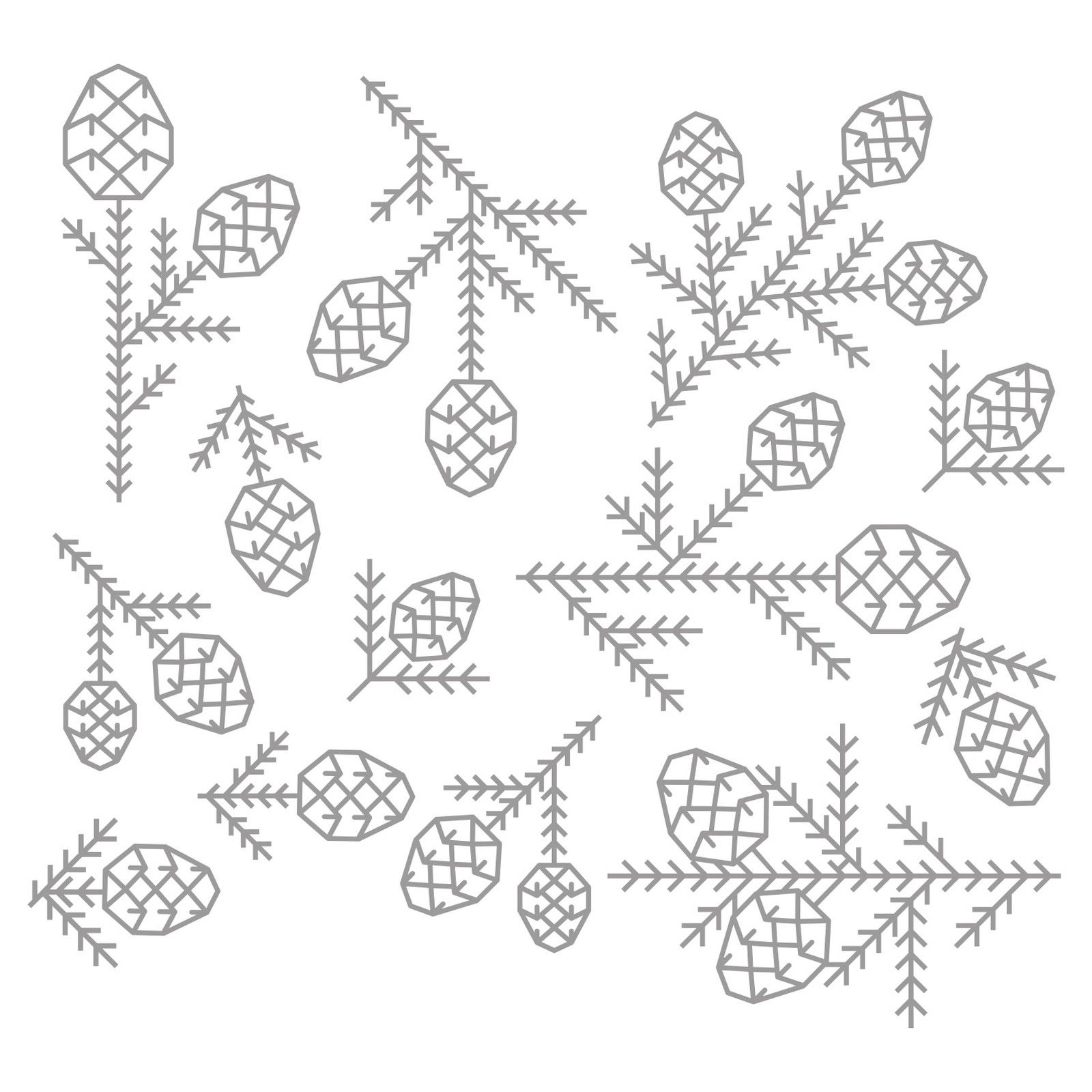 Sizzix • Tim Holtz Thinlits Die Set Pine Patterns 13pcs