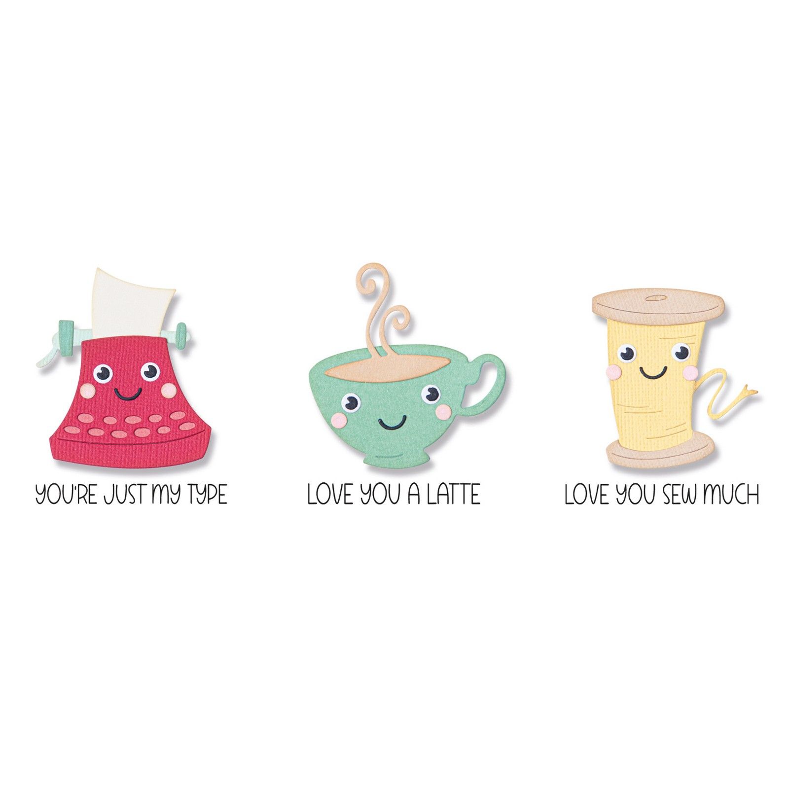 Sizzix • Thinlits Die Set Stamps Crazy Characters #1 7piezas