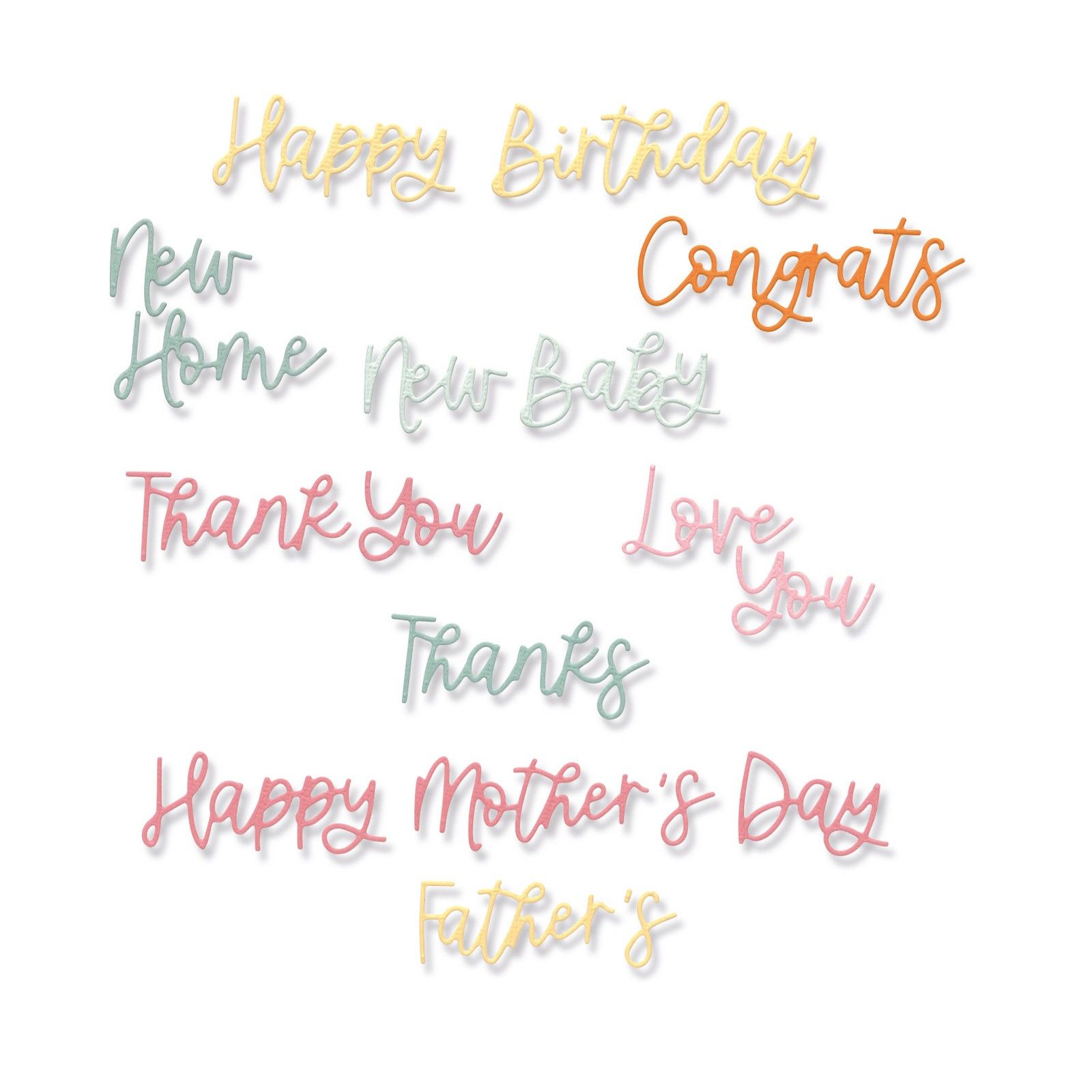 Sizzix • Thinlits Die Set Variety Sentiments 14piezas
