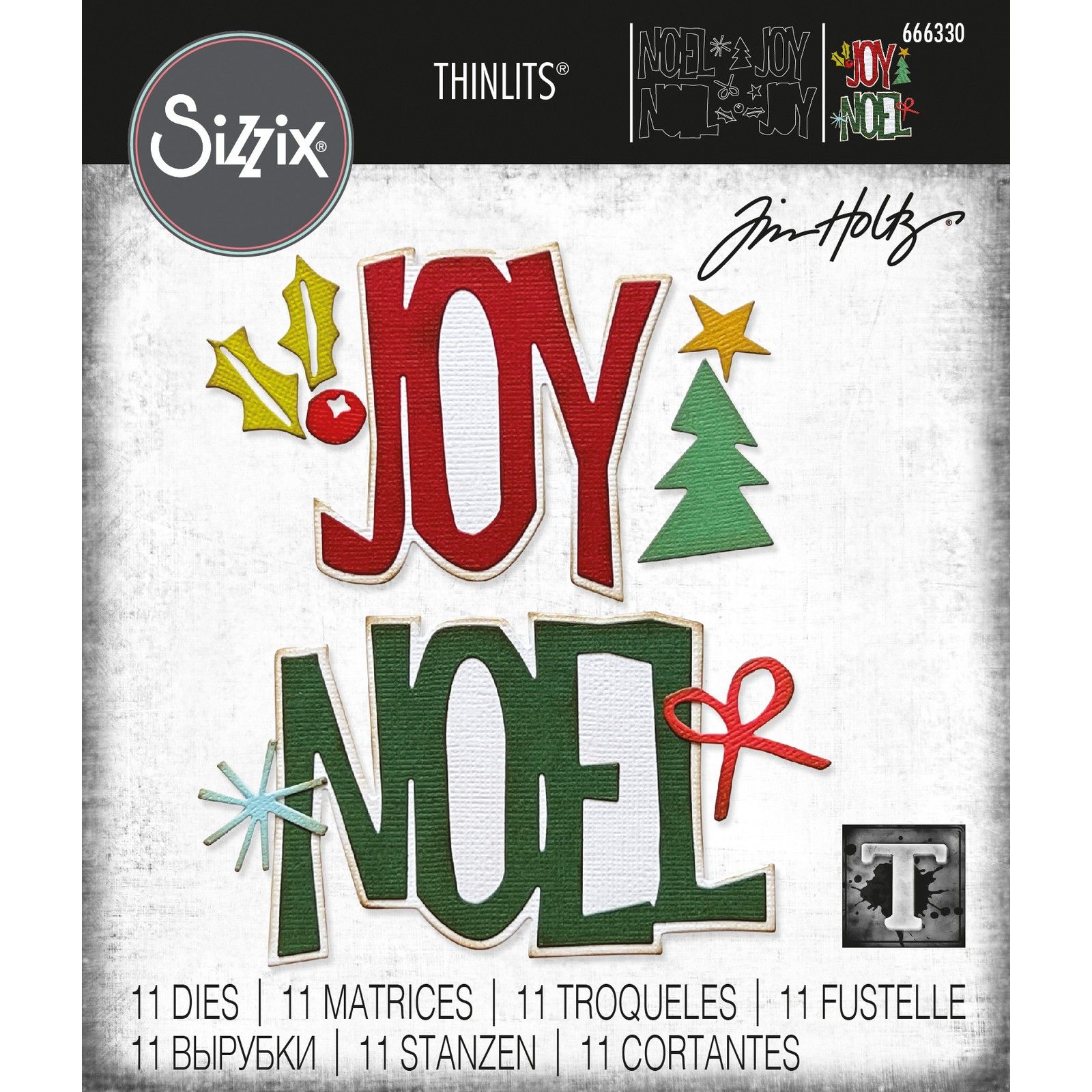 Sizzix • Tim Holtz Thinlits Stanzschablonen Big Tidings