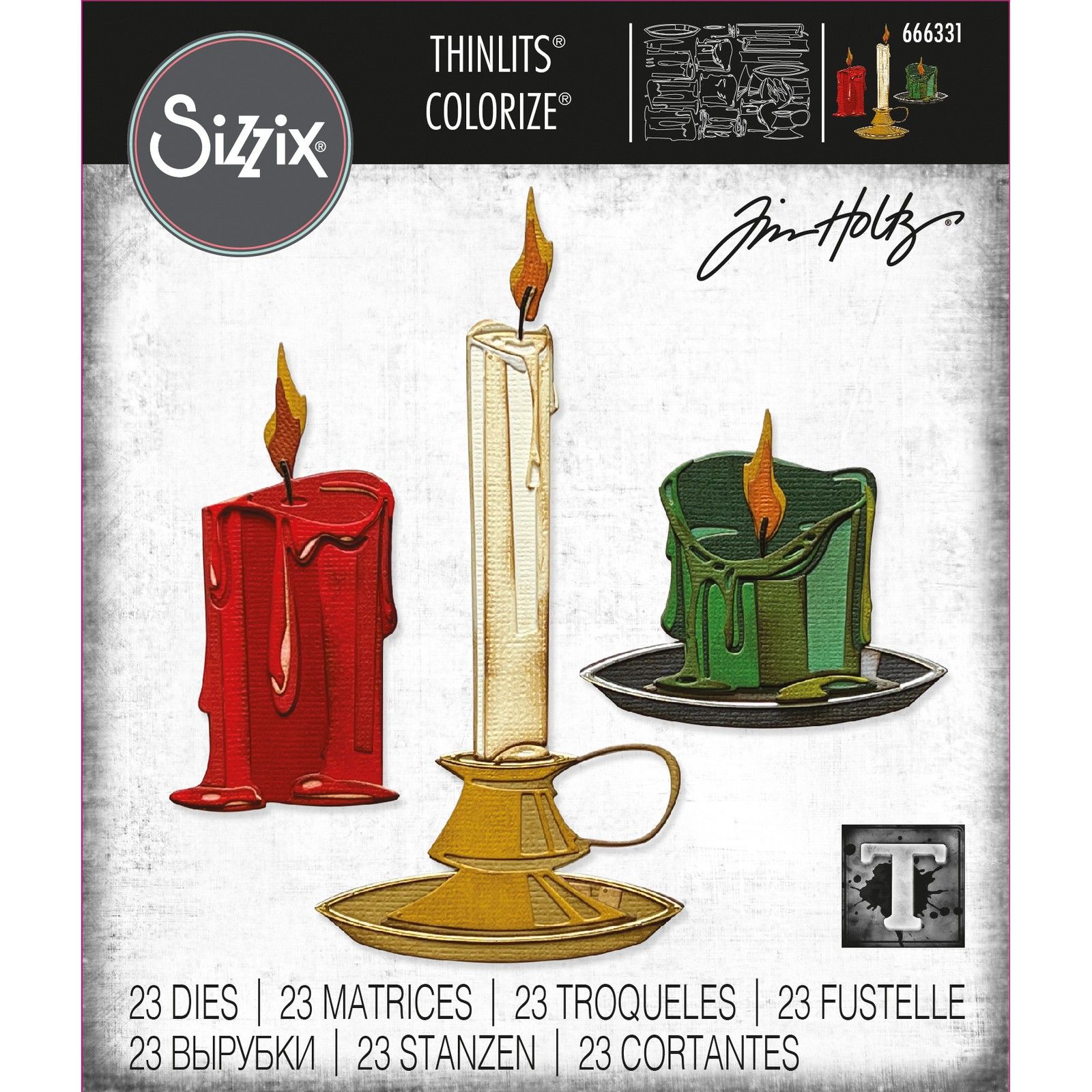 Sizzix • Thinlits Fustelle da Taglio Candleshop Colorize