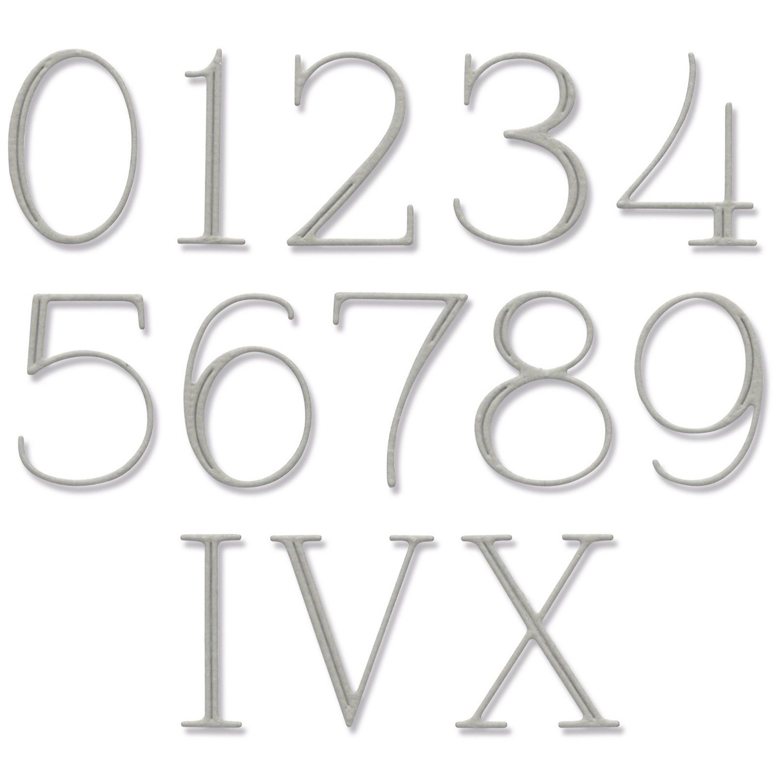 Sizzix • Thinlits Die Elegant Numerals