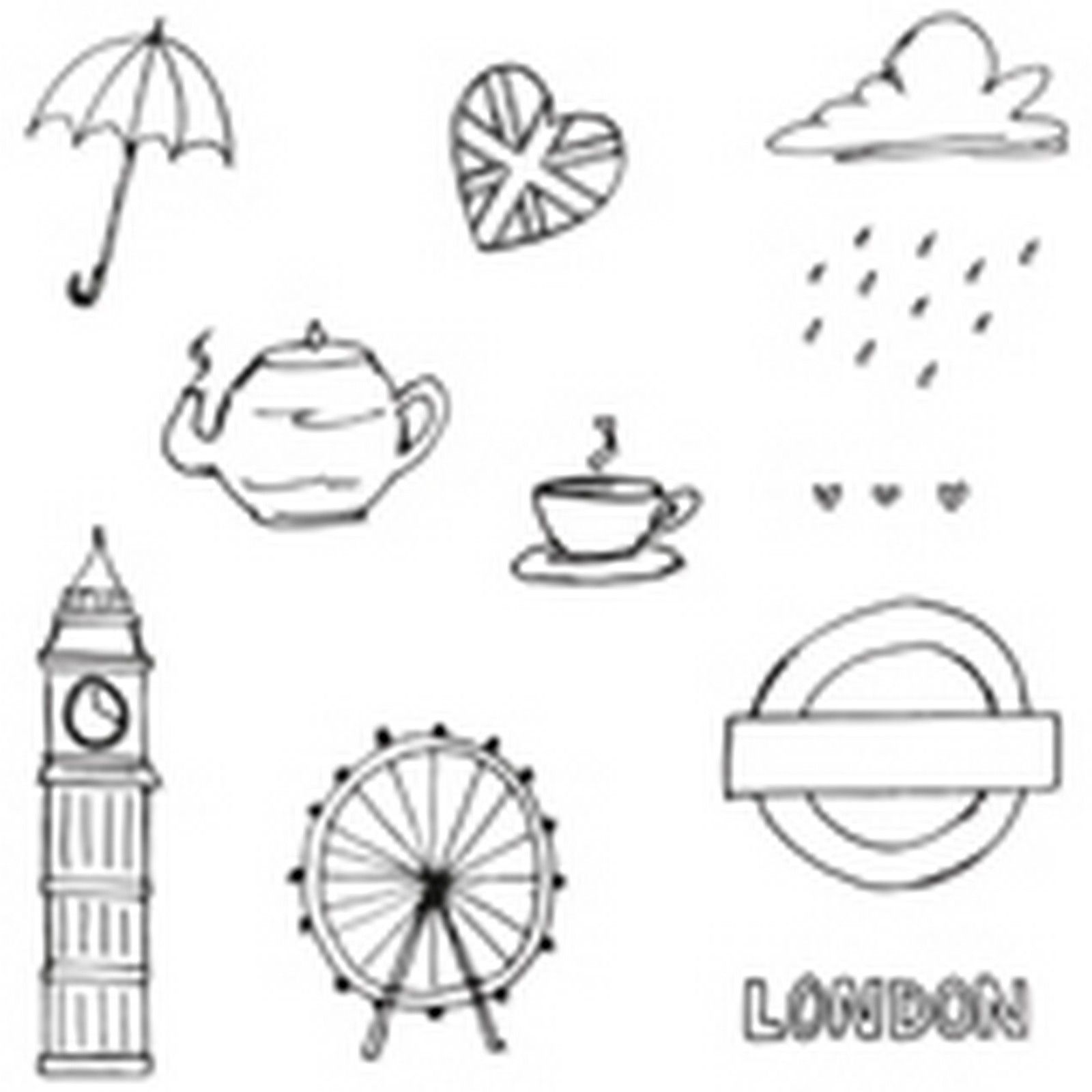 Sizzix • Layered Clear Stamps 11pcs London Icons