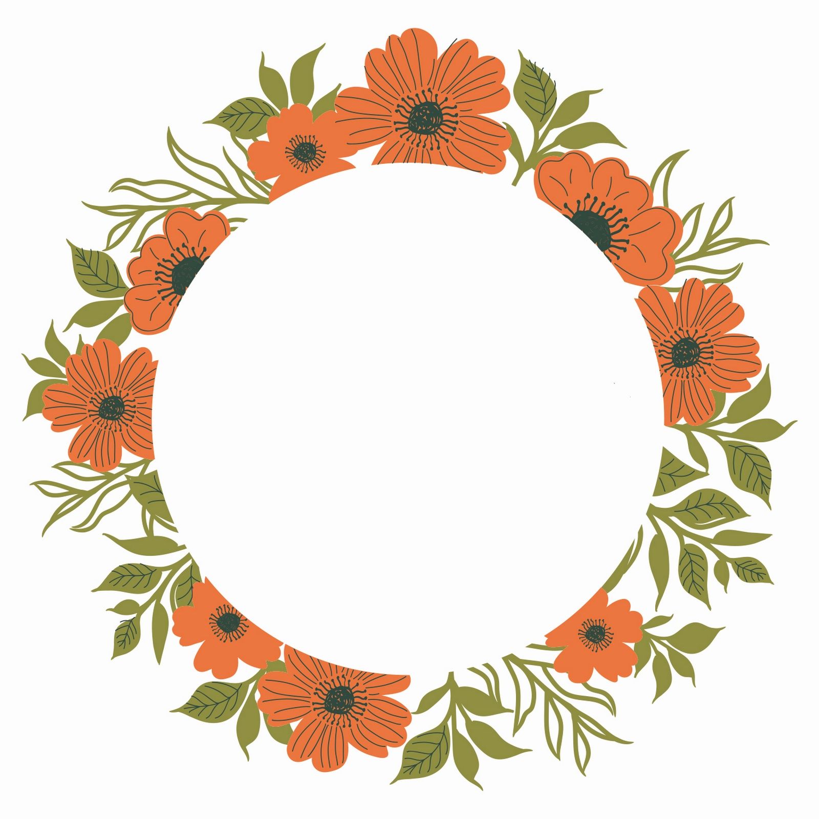 Sizzix • Layered Clear Stamps Botanic Wreath 6pcs