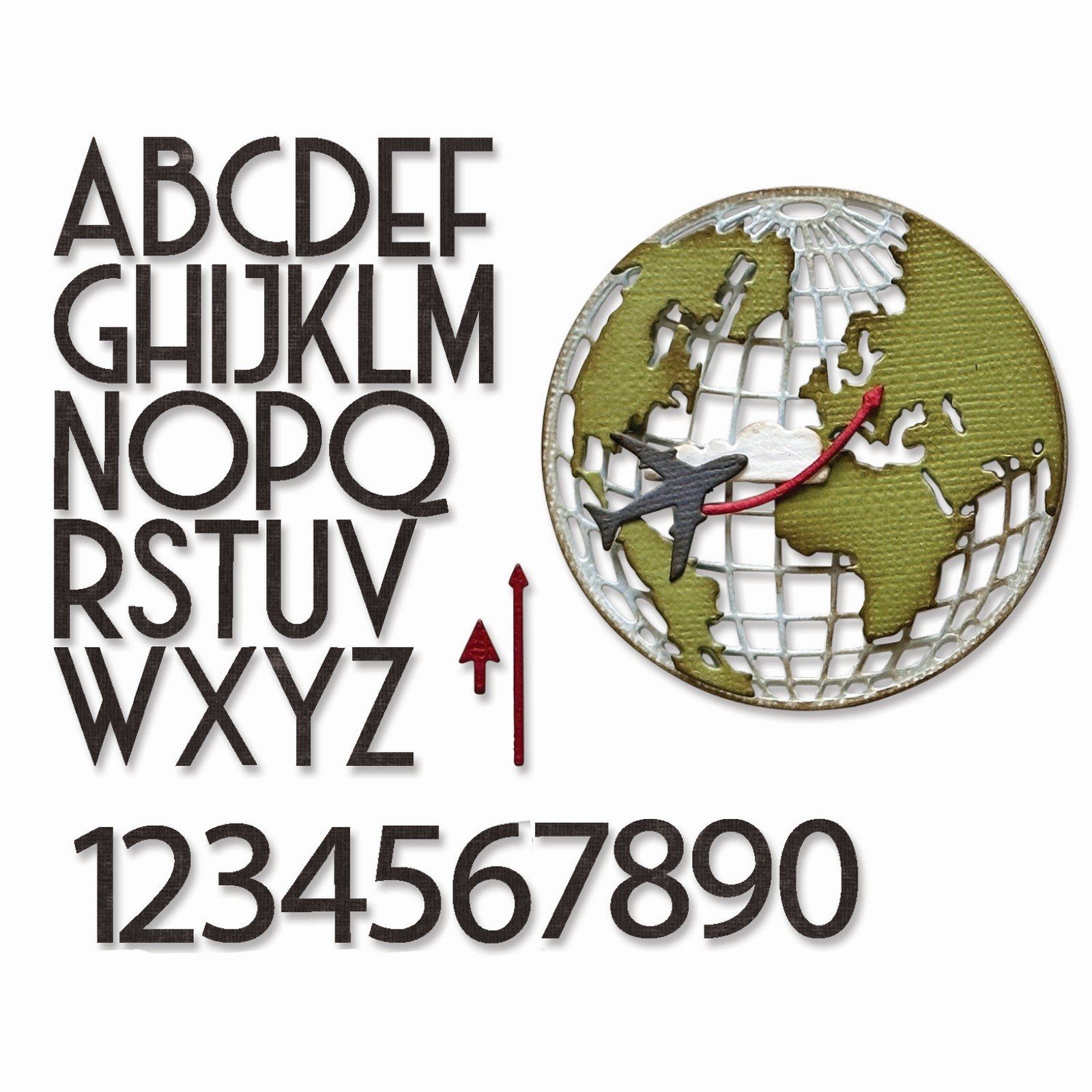 Sizzix • Tim Holtz Thinlits Die Set Vault World Travel 45pcs